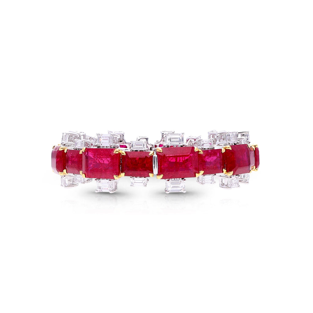 Red and White Statement Bangle