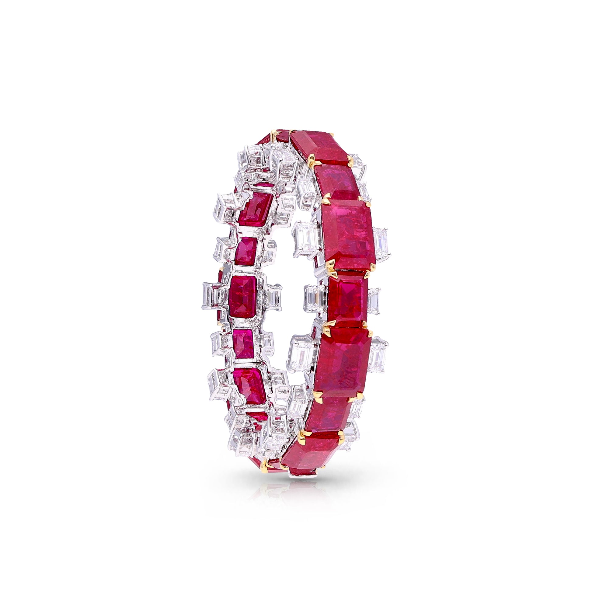 Red and White Statement Bangle
