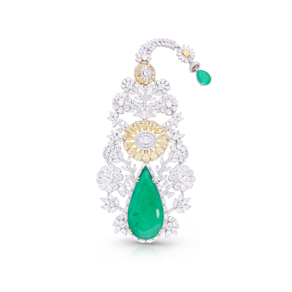 Crystal Crest Brooch