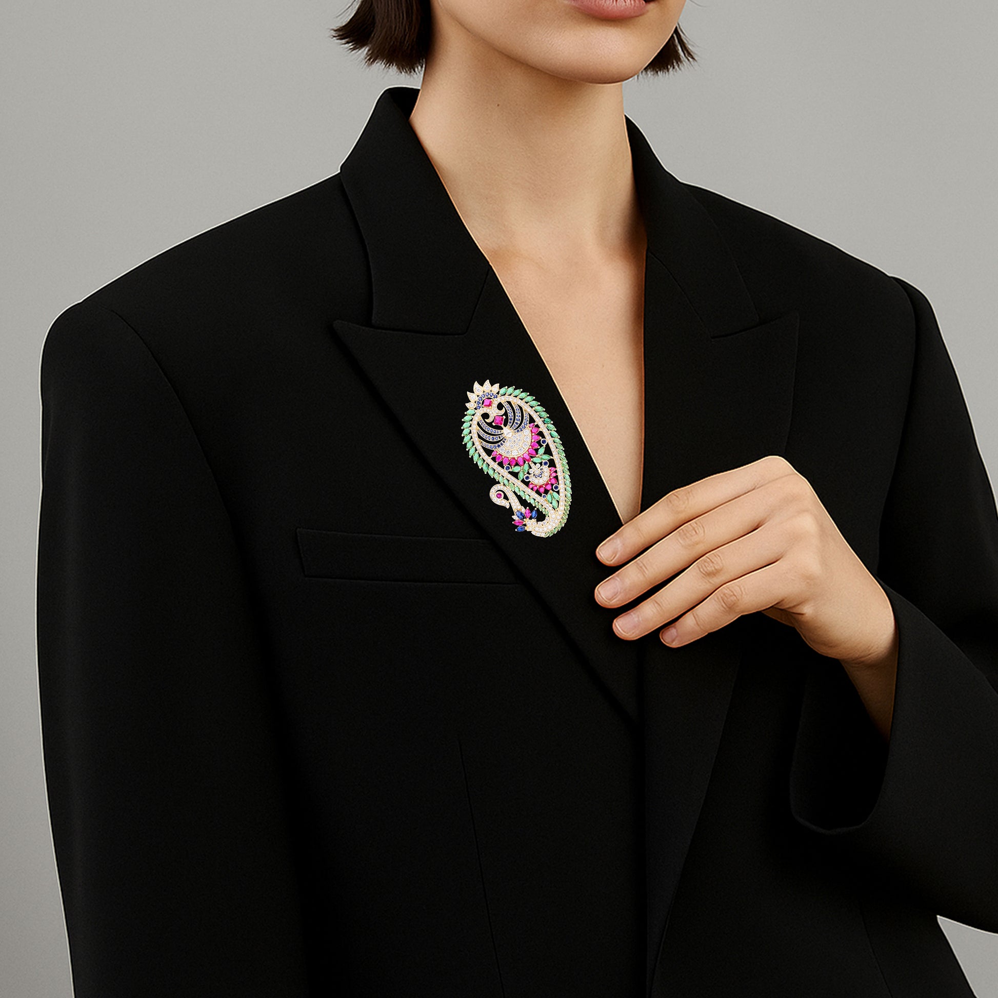 Peacock Majesty Brooch