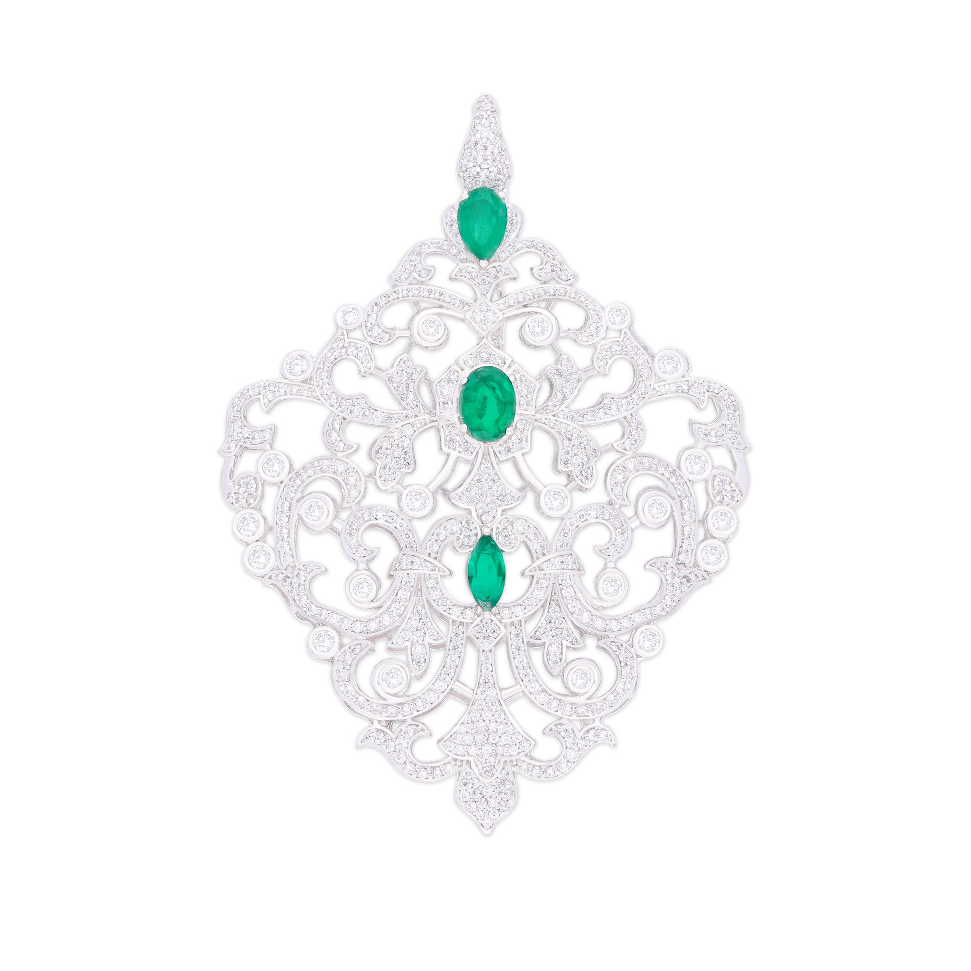 Elysian Emerald Spark Brooch
