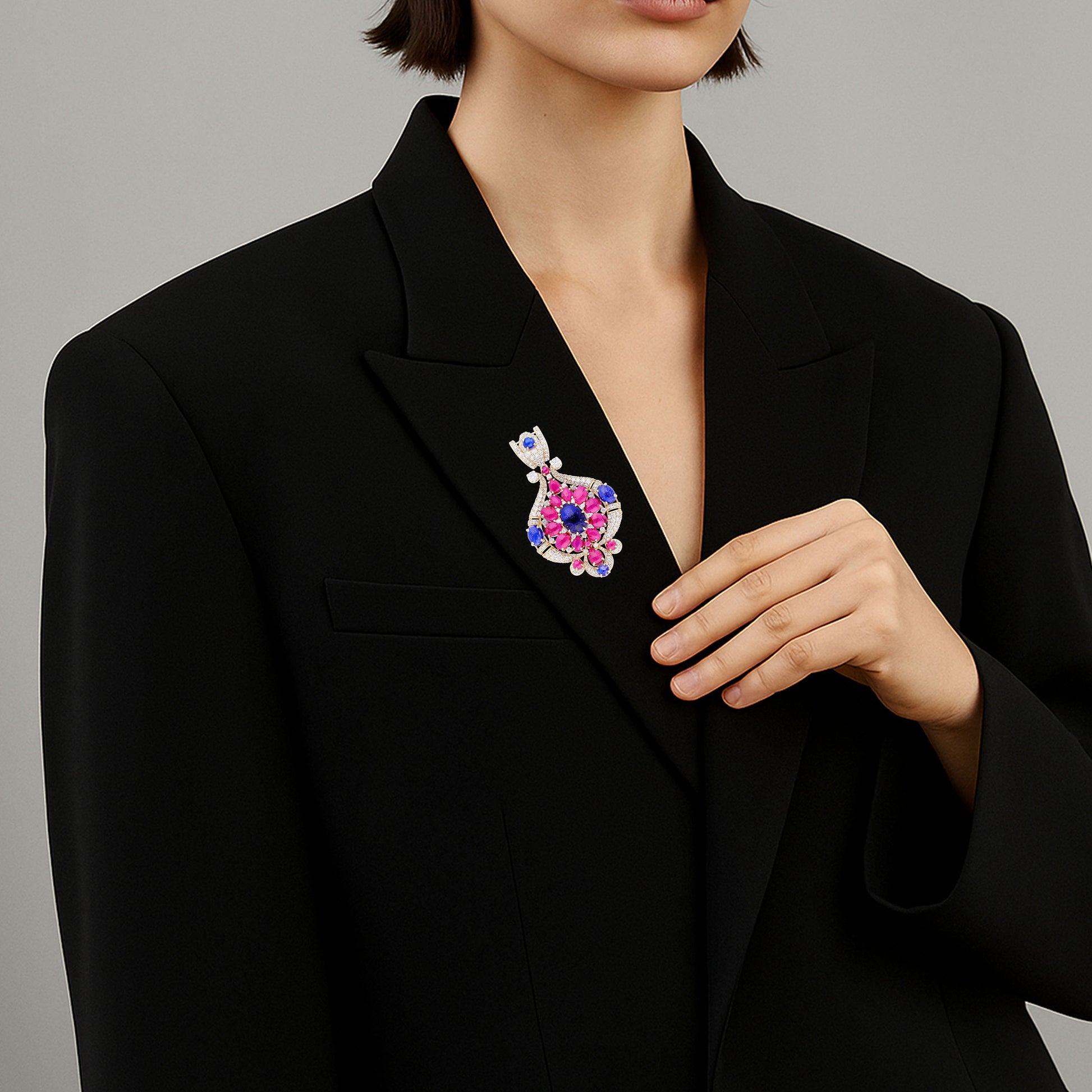 Scarlet Bloom Brooch