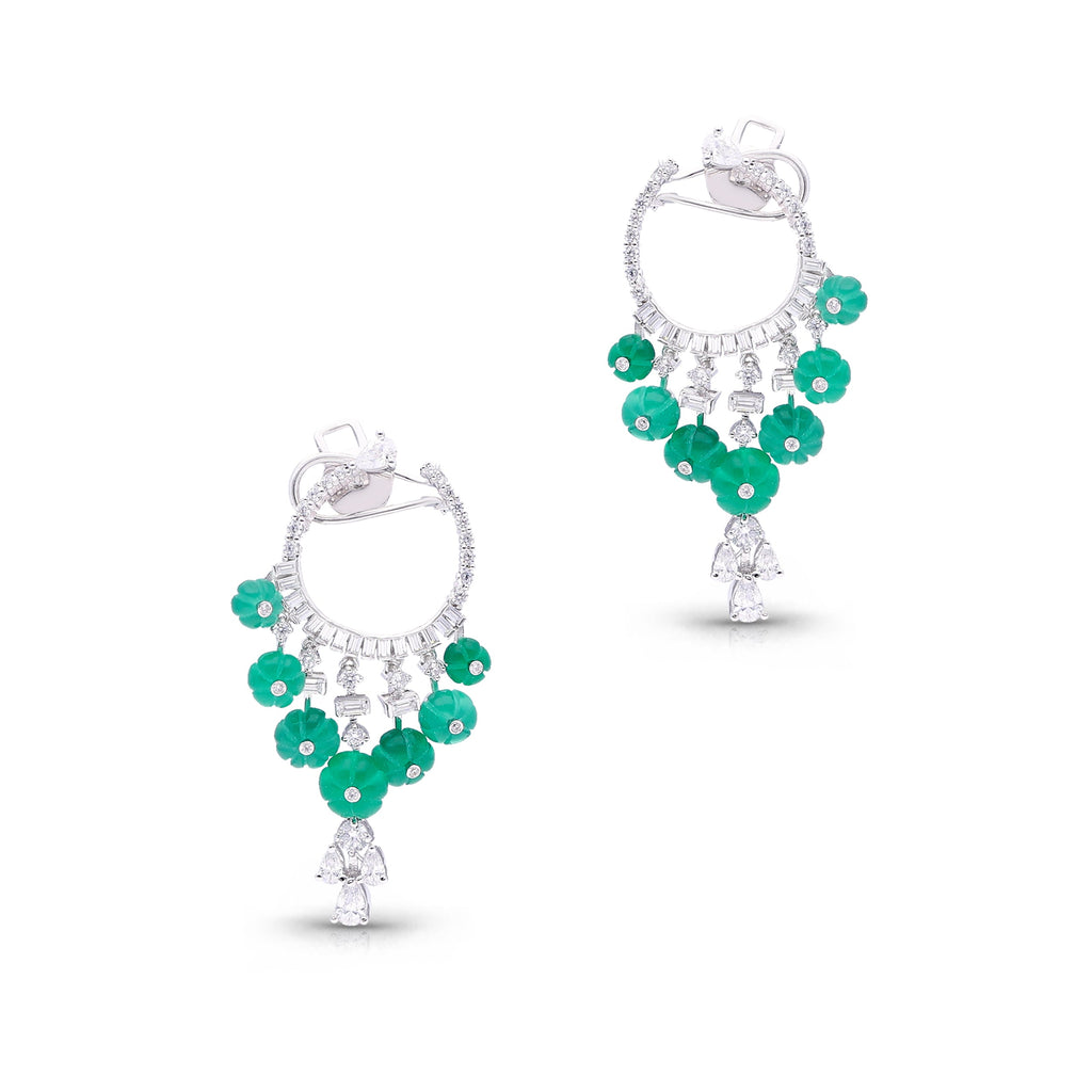 Emerald Melon Spark Earrings