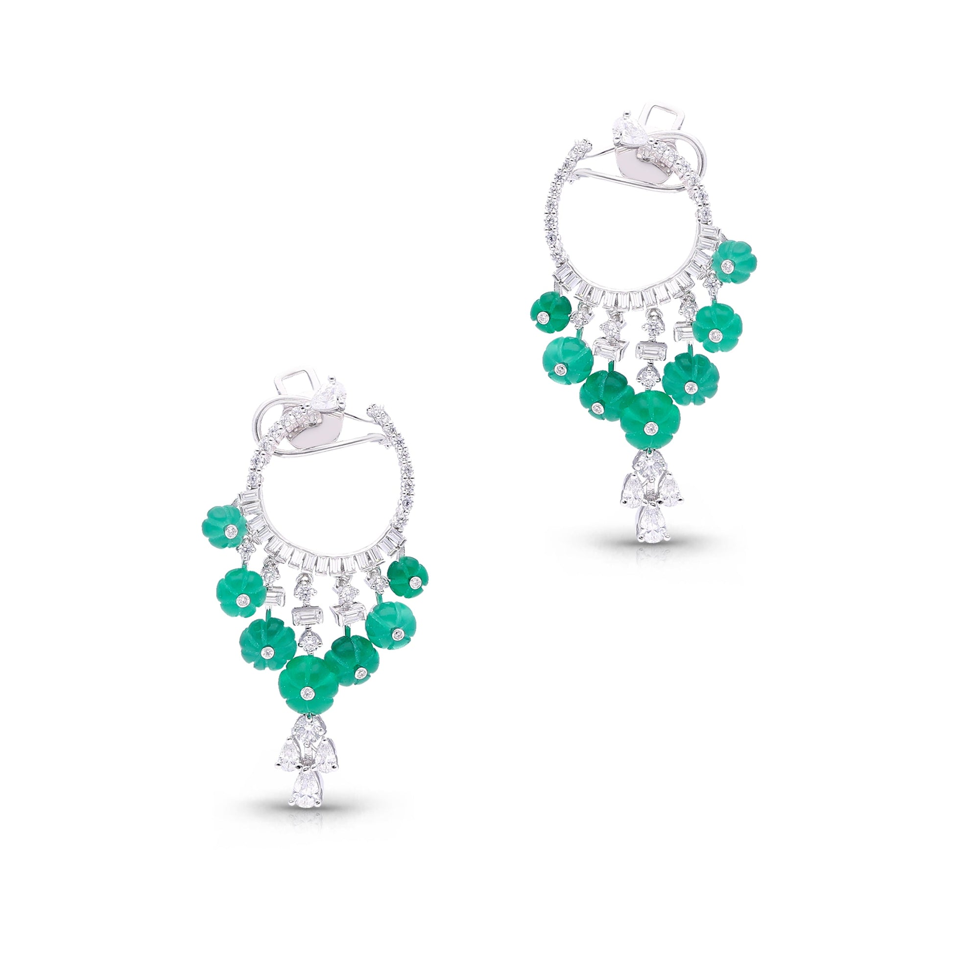 Emerald Melon Spark Earrings