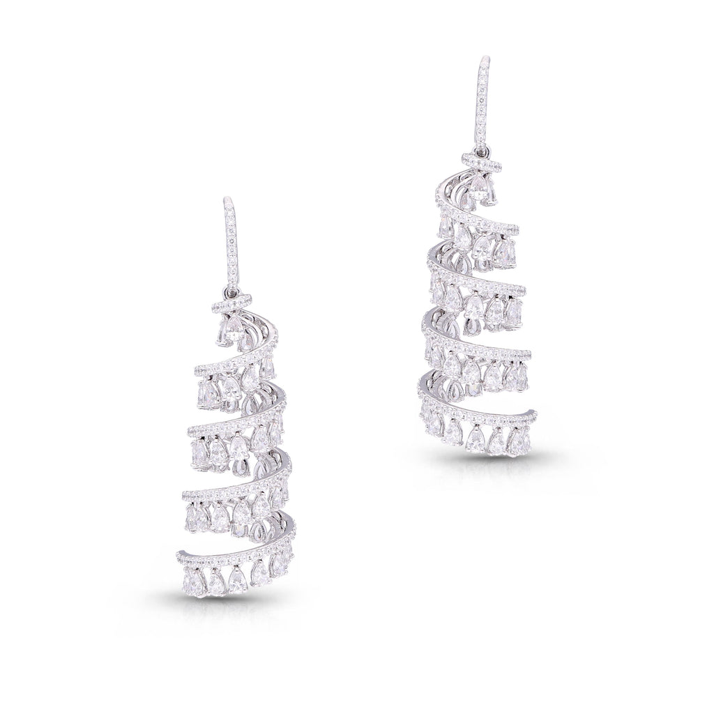 Spiraling Pear Earrings