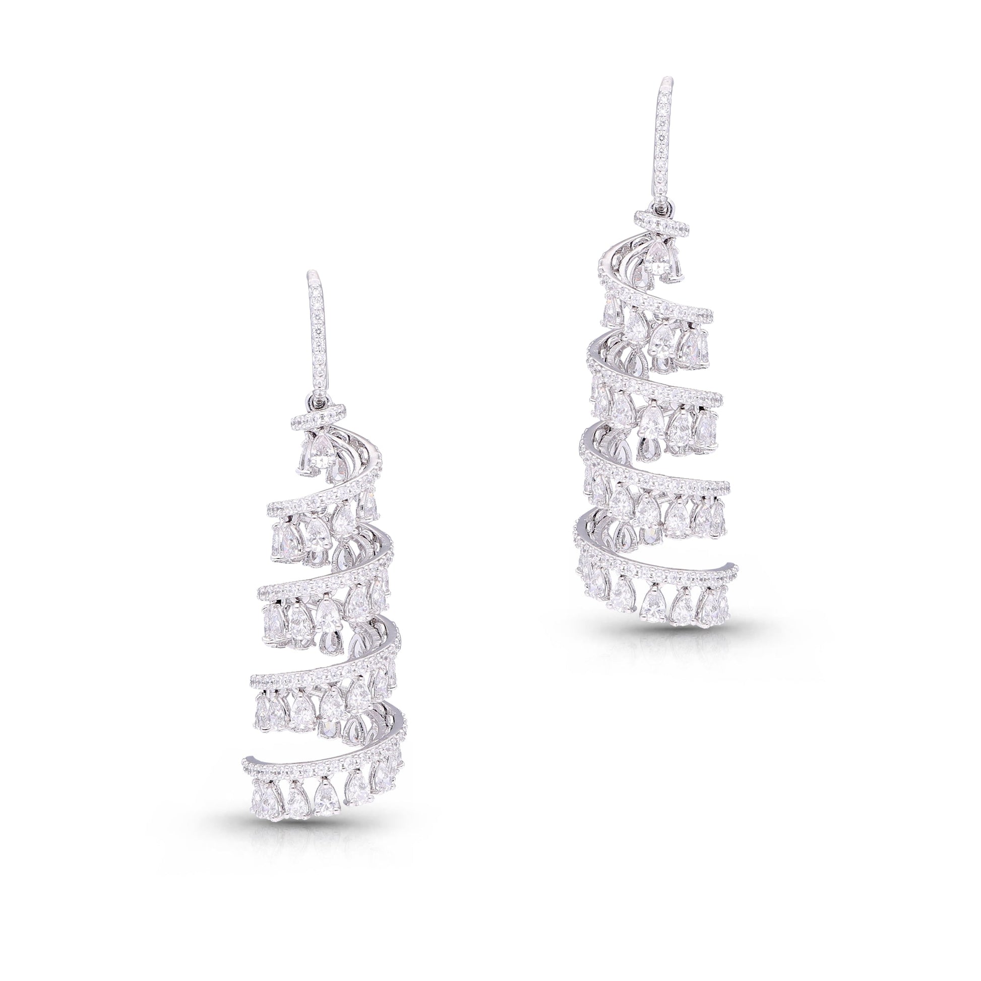Spiraling Pear Earrings