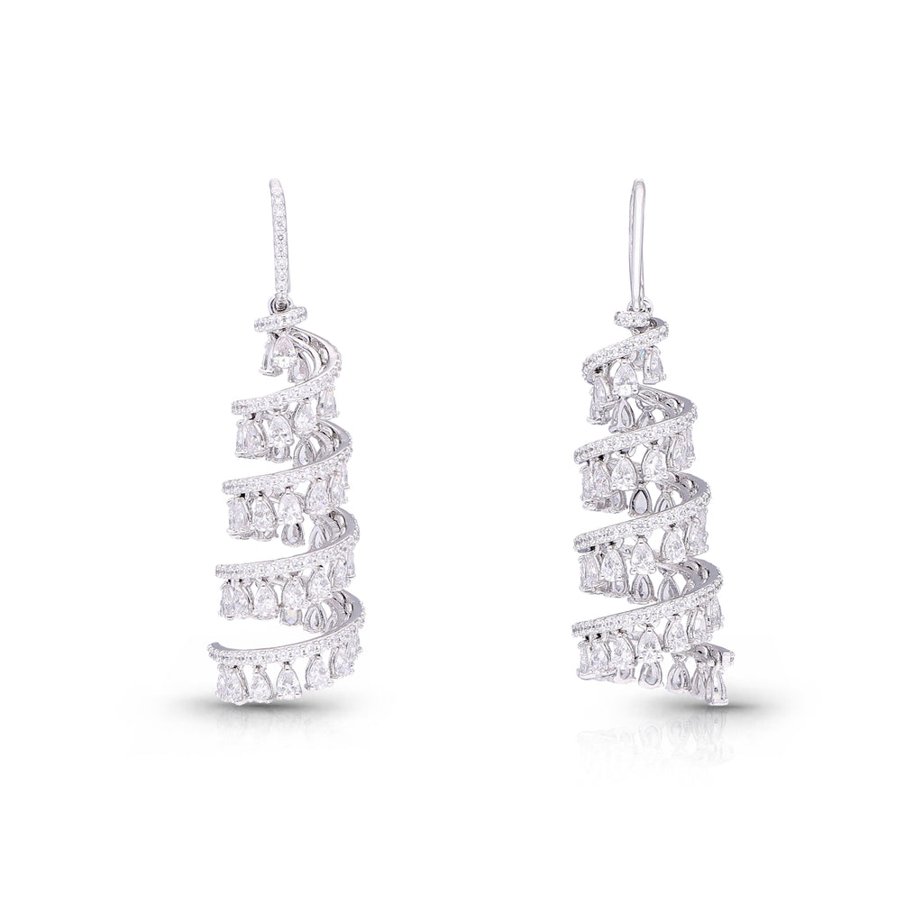 Spiraling Pear Earrings