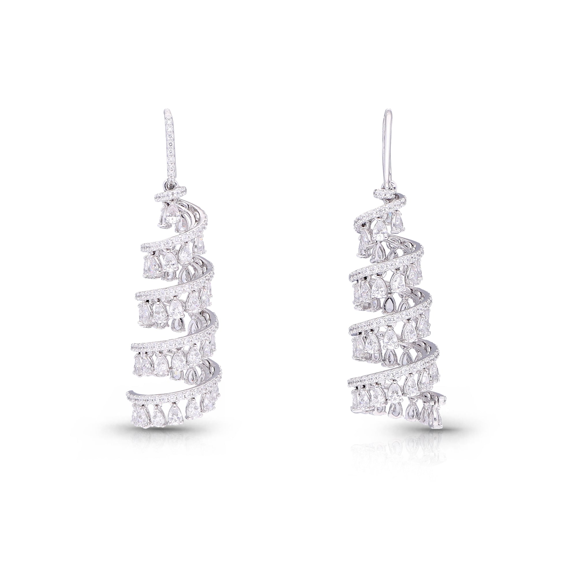 Spiraling Pear Earrings