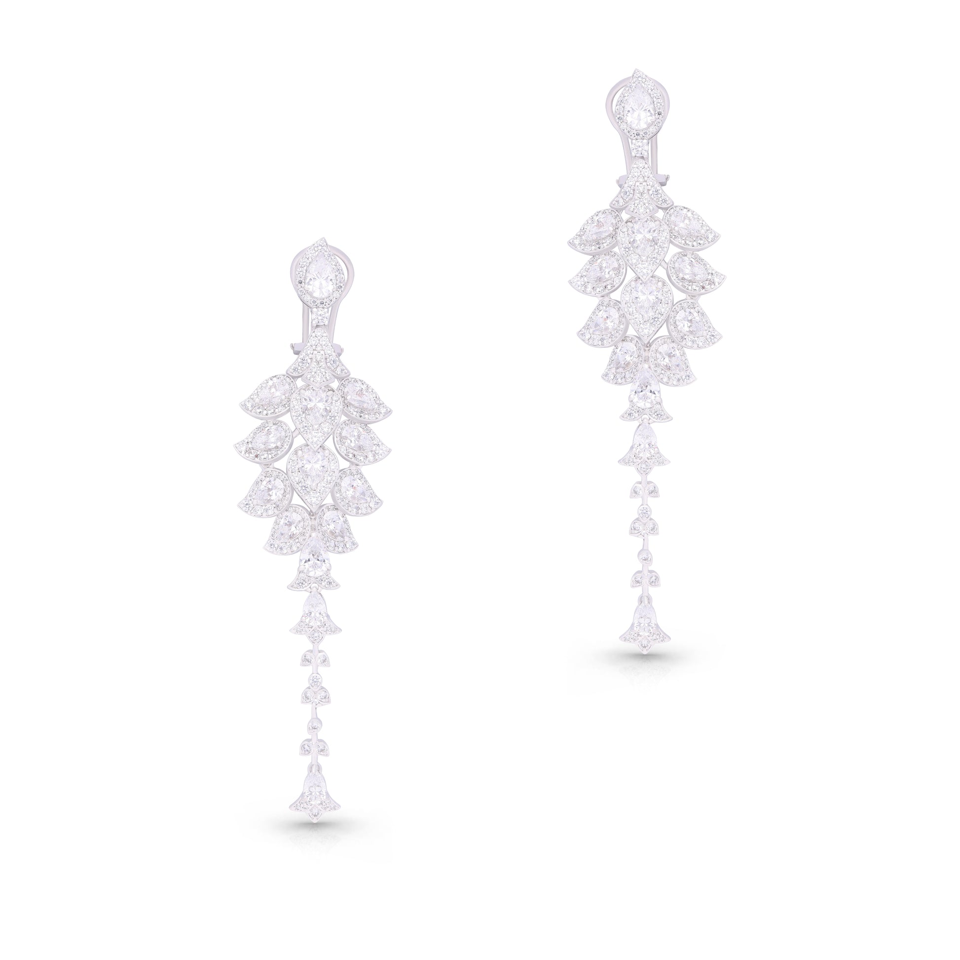 Crystal Snow Dangler Earrings