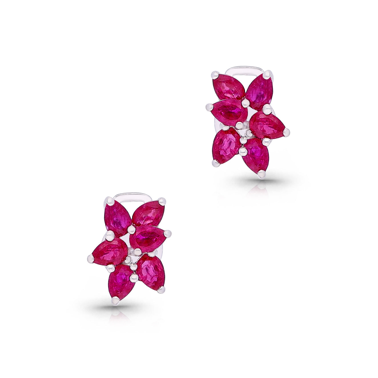 Crimson Crownlets Earrings
