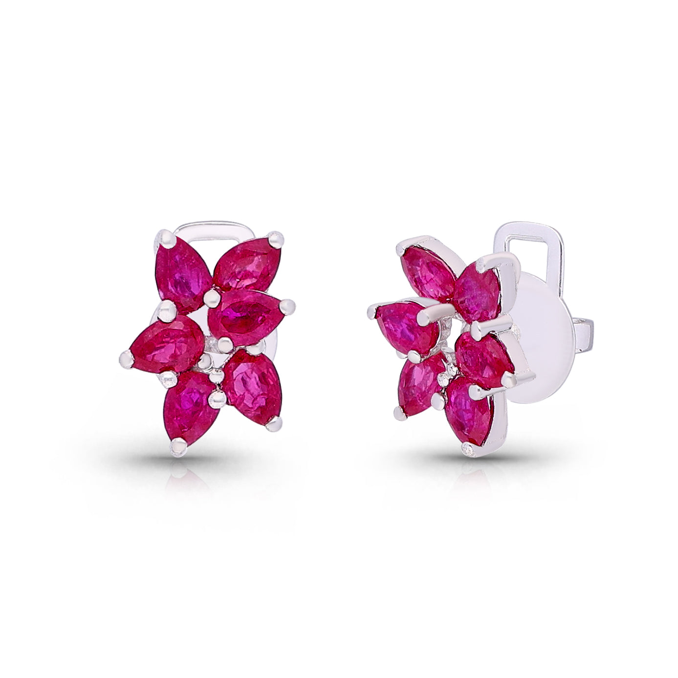 Crimson Crownlets Earrings