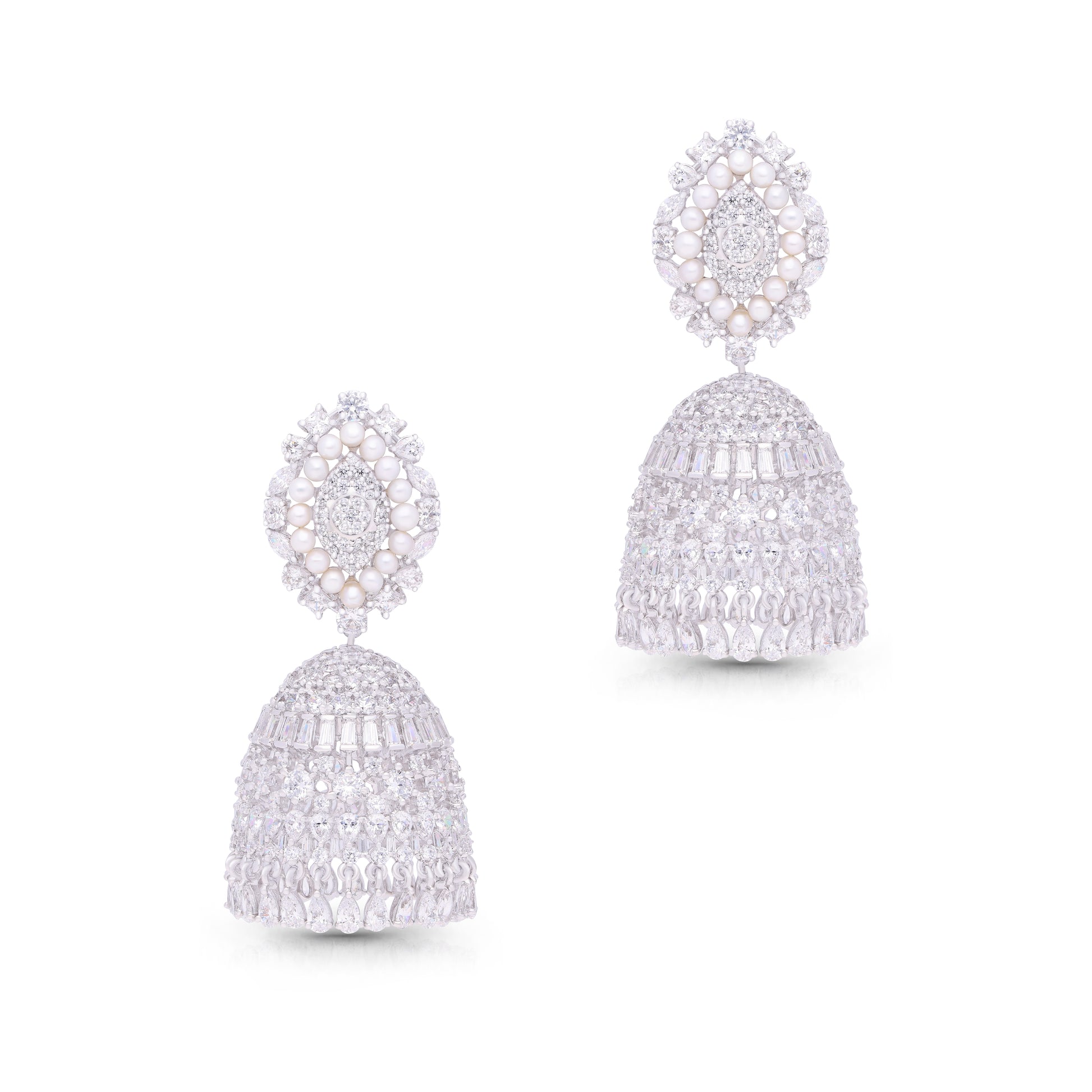Moonlight Oxidized Jhumka Earrings