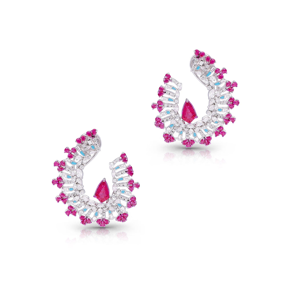 Ruby Petals Earrings