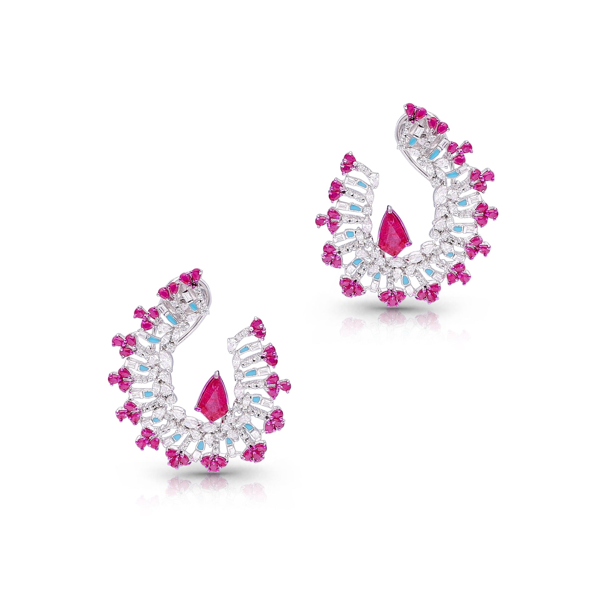 Ruby Petals Earrings