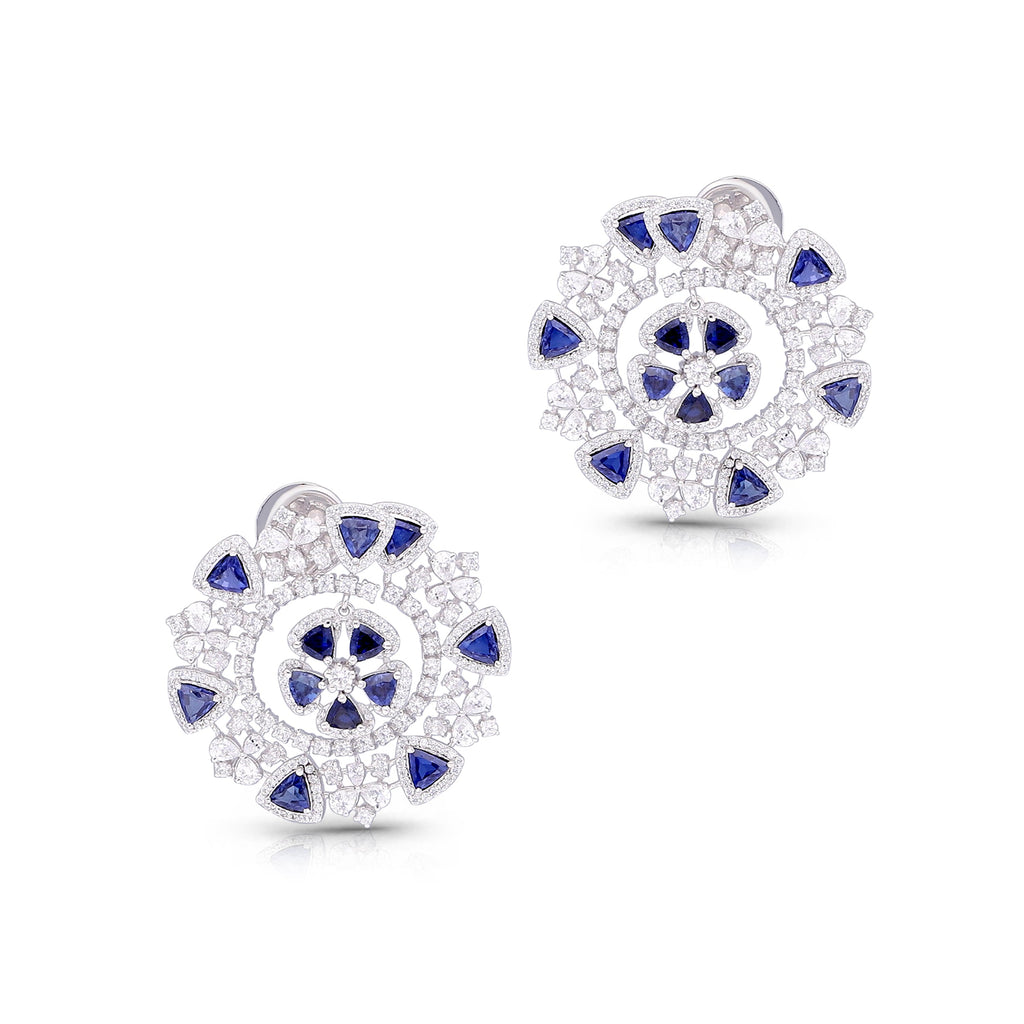 White Gold Earrings (Crimson Reverie Earrings)