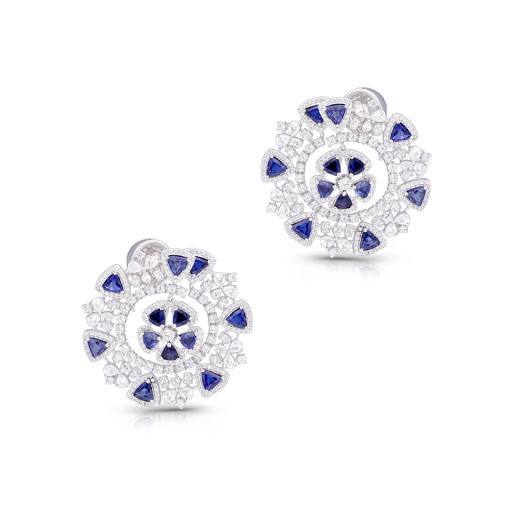 White Gold Earrings (Crimson Reverie Earrings)