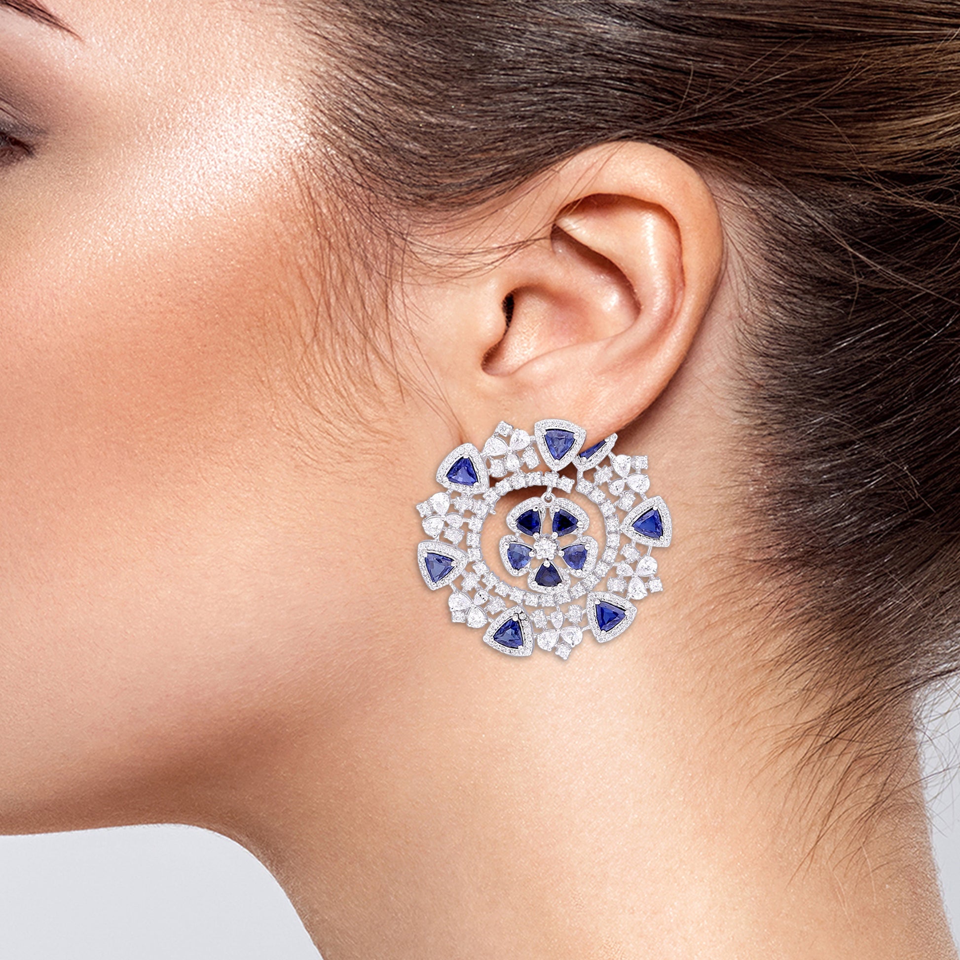 White Gold Earrings (Crimson Reverie Earrings)