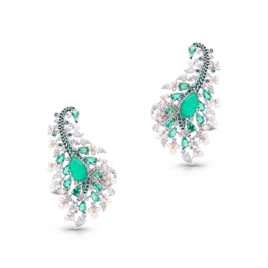 Peacock Cascade Earrings