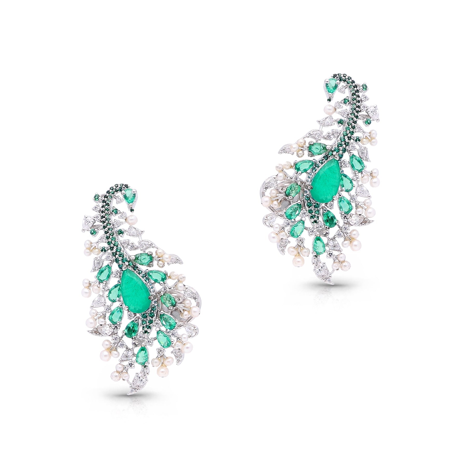 Peacock Cascade Earrings