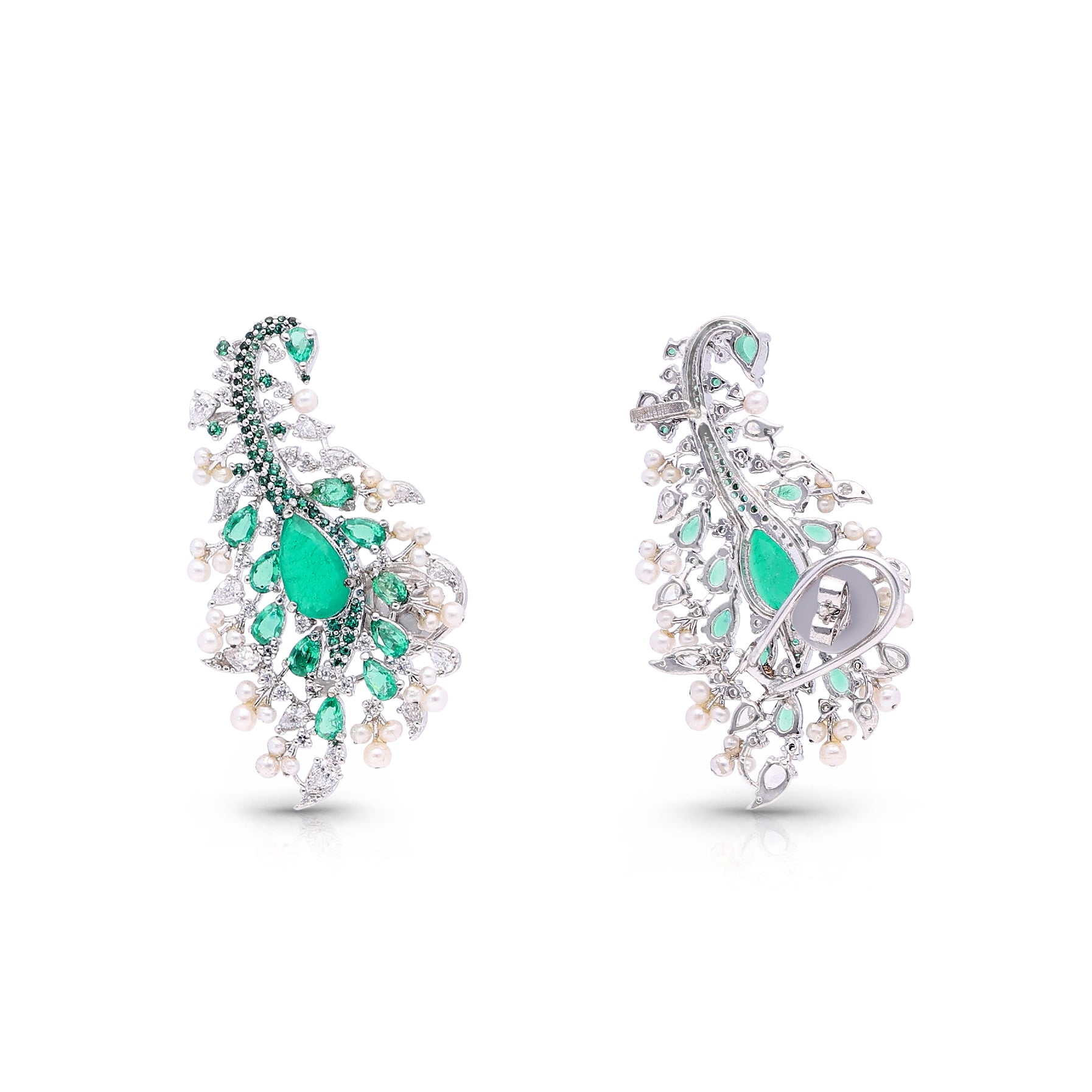 Peacock Cascade Earrings