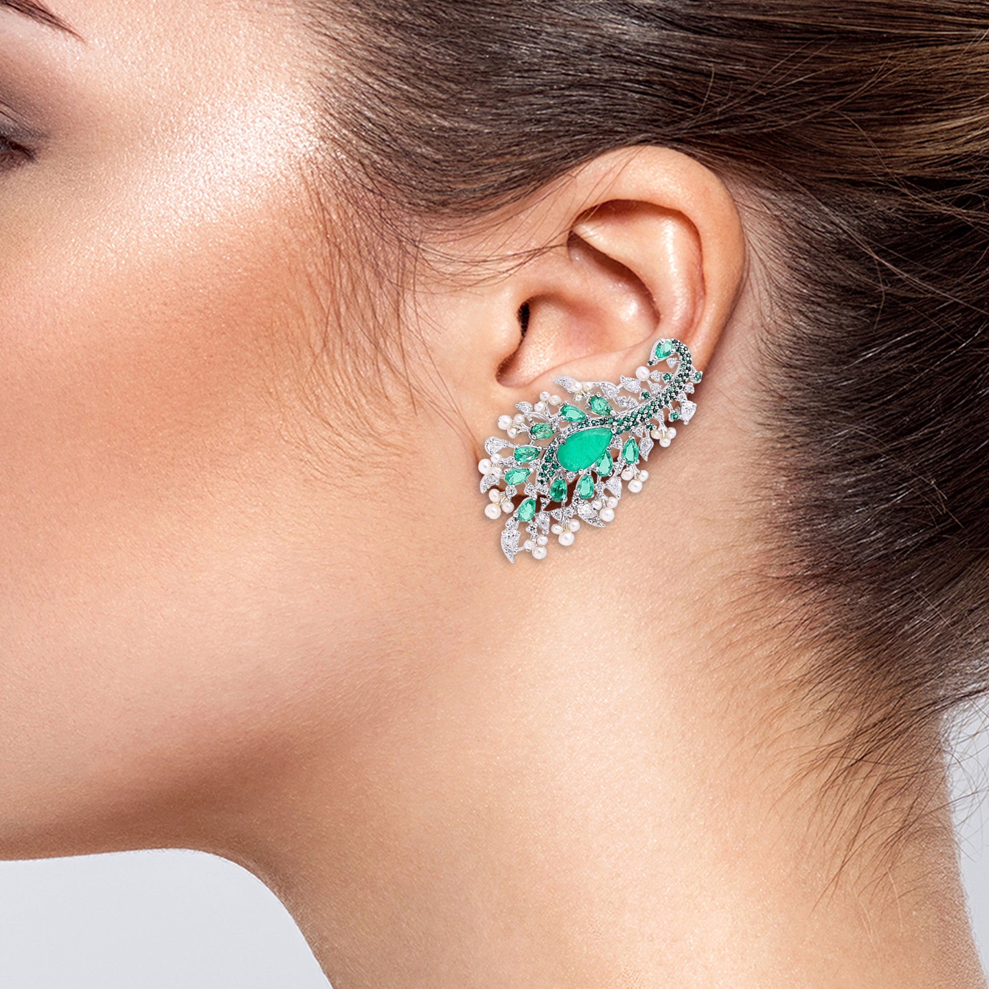 Peacock Cascade Earrings