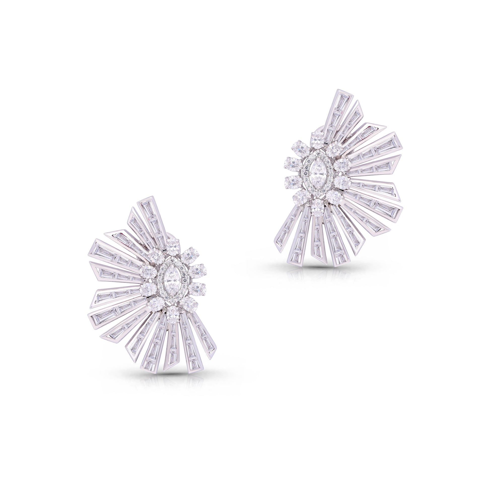 Crystal Veil Cluster Earrings