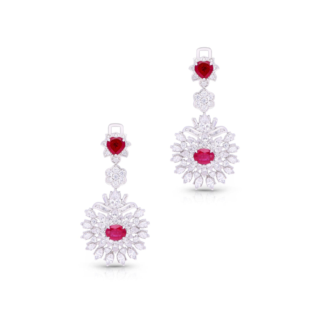 Crimson Wreath Earrings