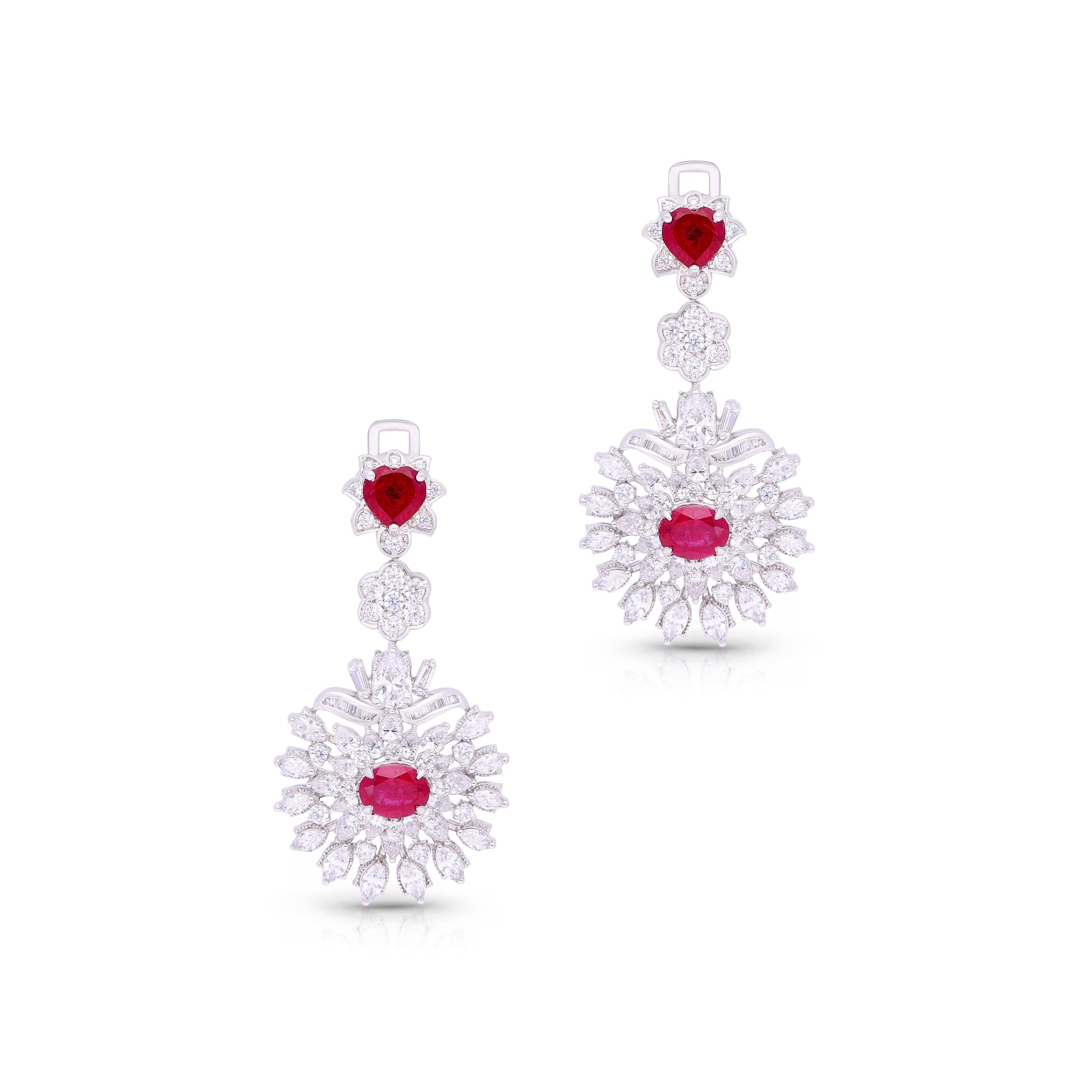 Crimson Wreath Earrings
