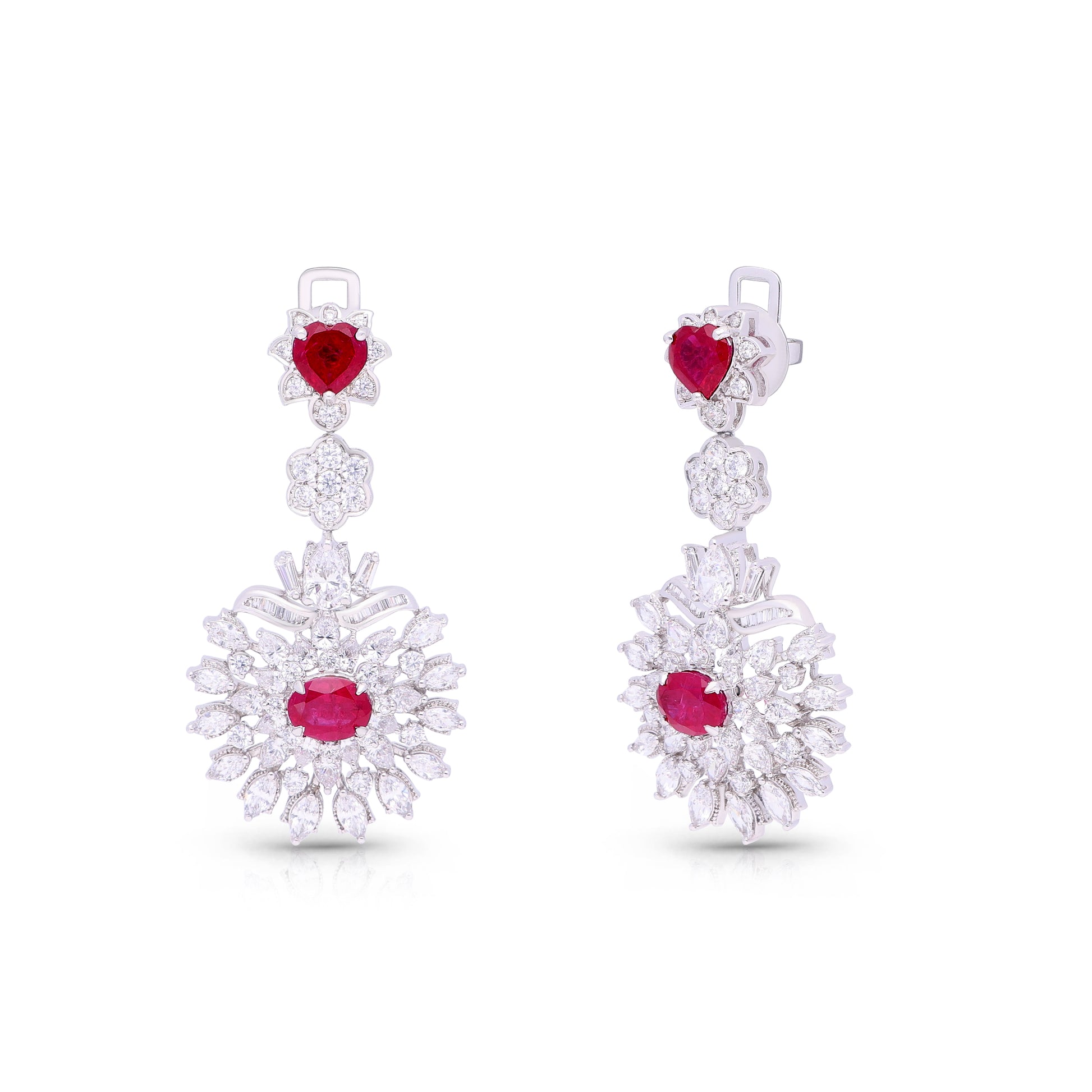 Crimson Wreath Earrings