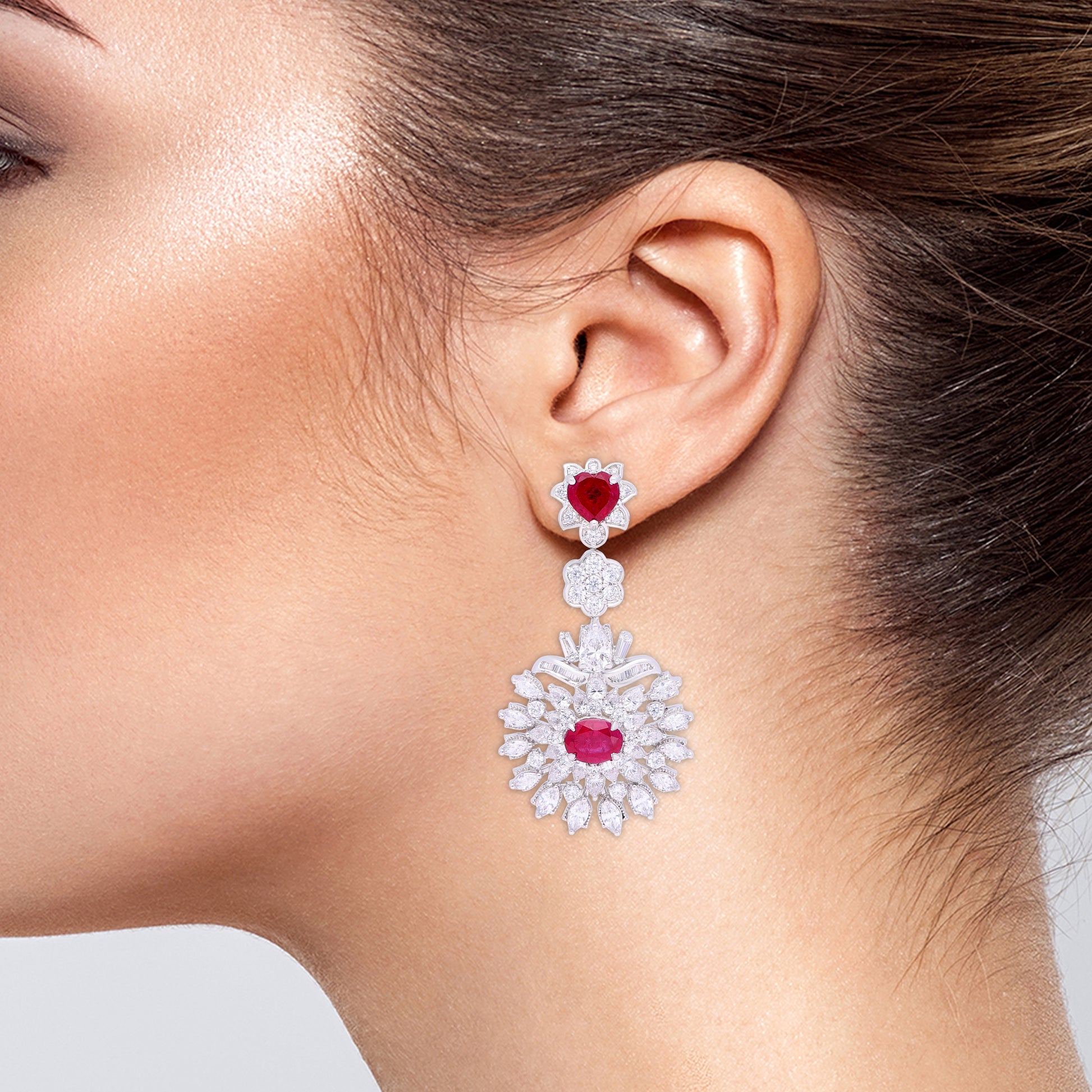 Crimson Wreath Earrings