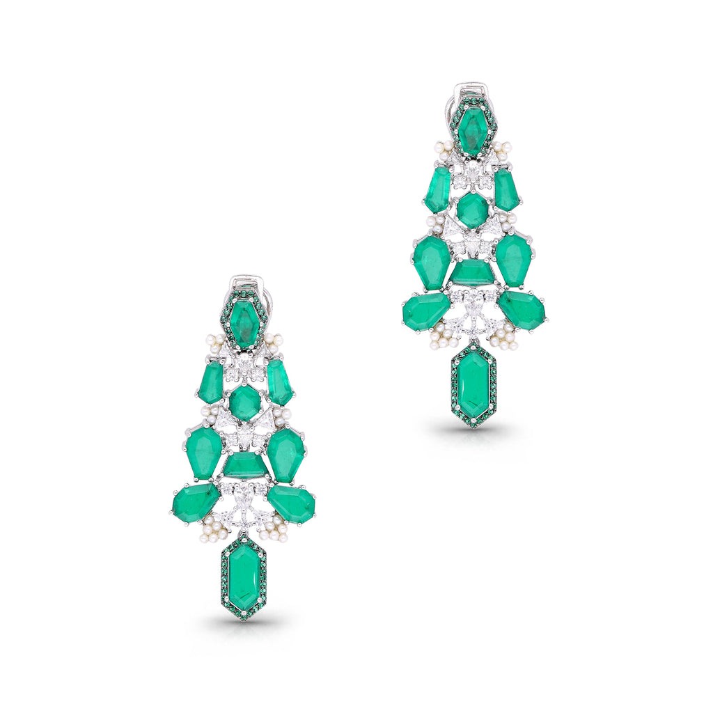 Emerald Sylvara Earrings
