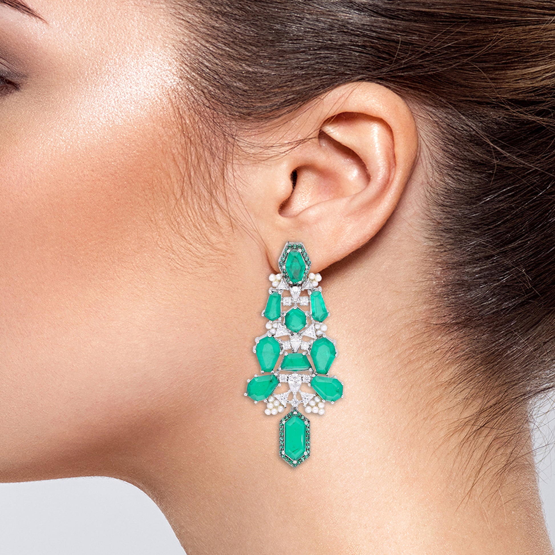 Emerald Sylvara Earrings