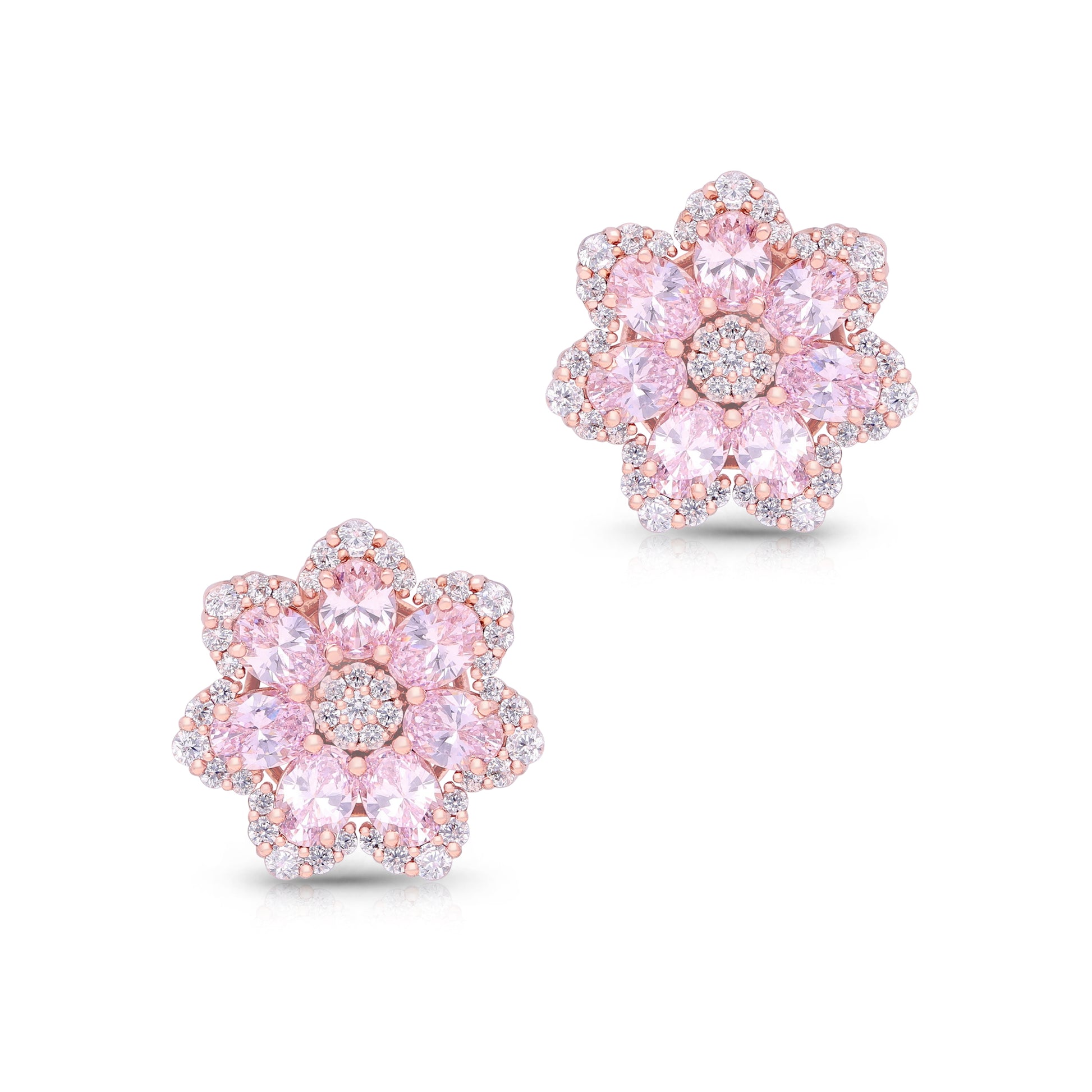 Pink Aurora Cluster Earrings