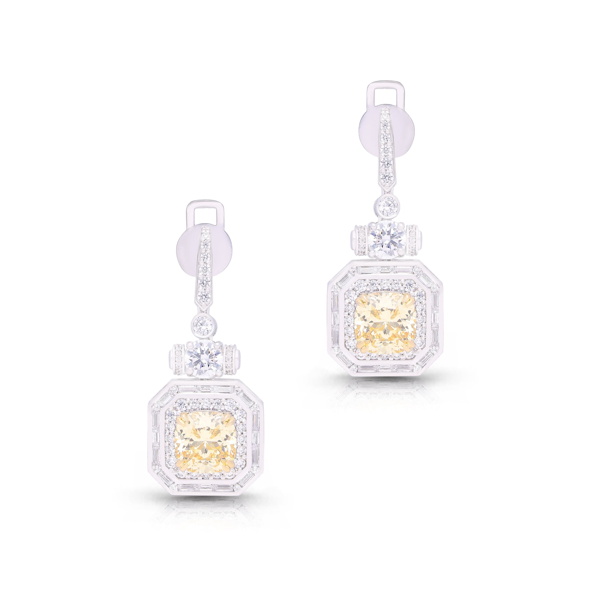Sunlit Grace Sapphire Dangler Earrings