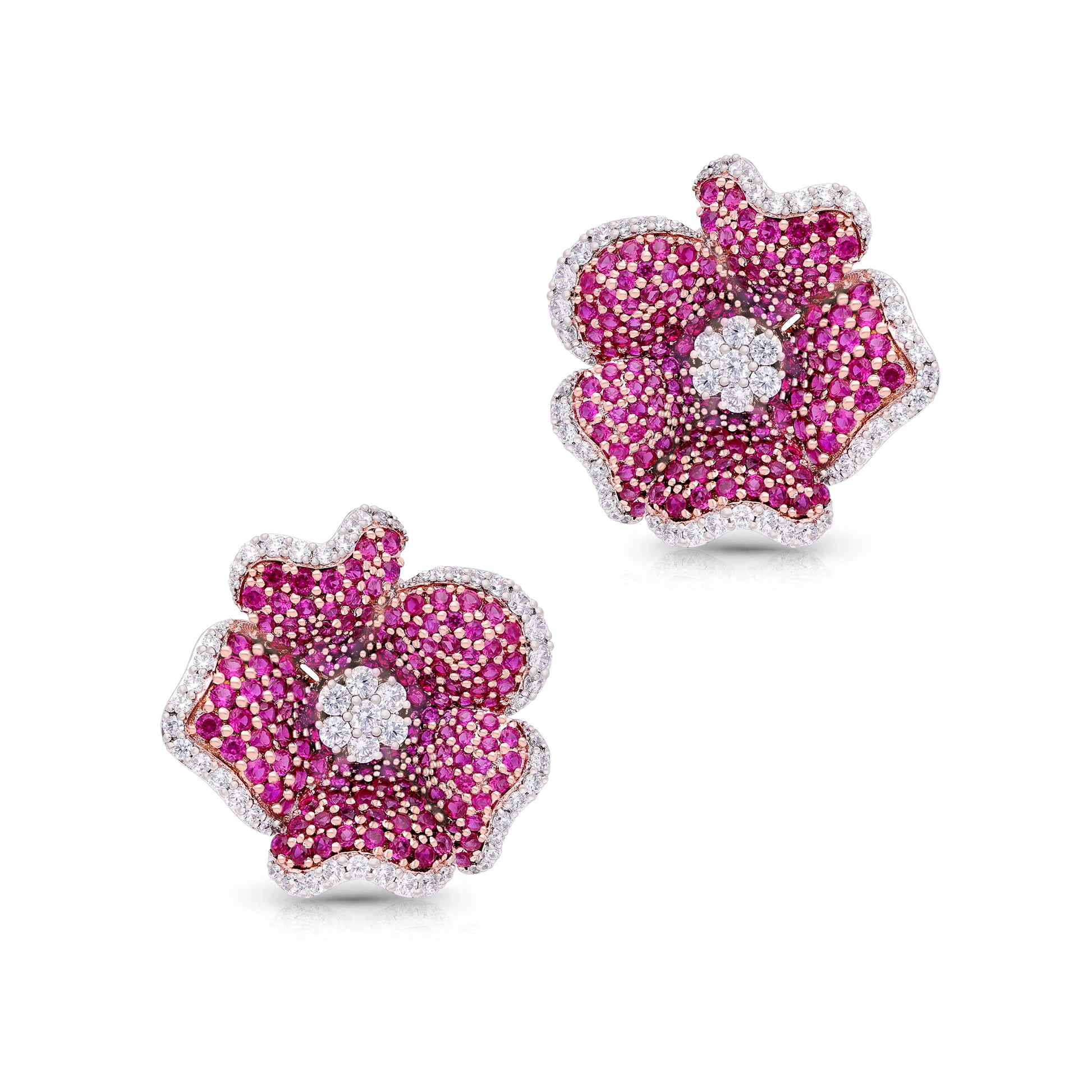 Red Salvia Earrings