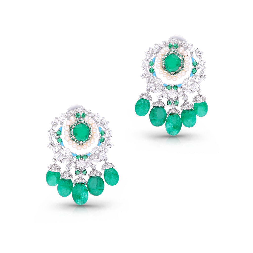 Royal Emerald Spark Earrings