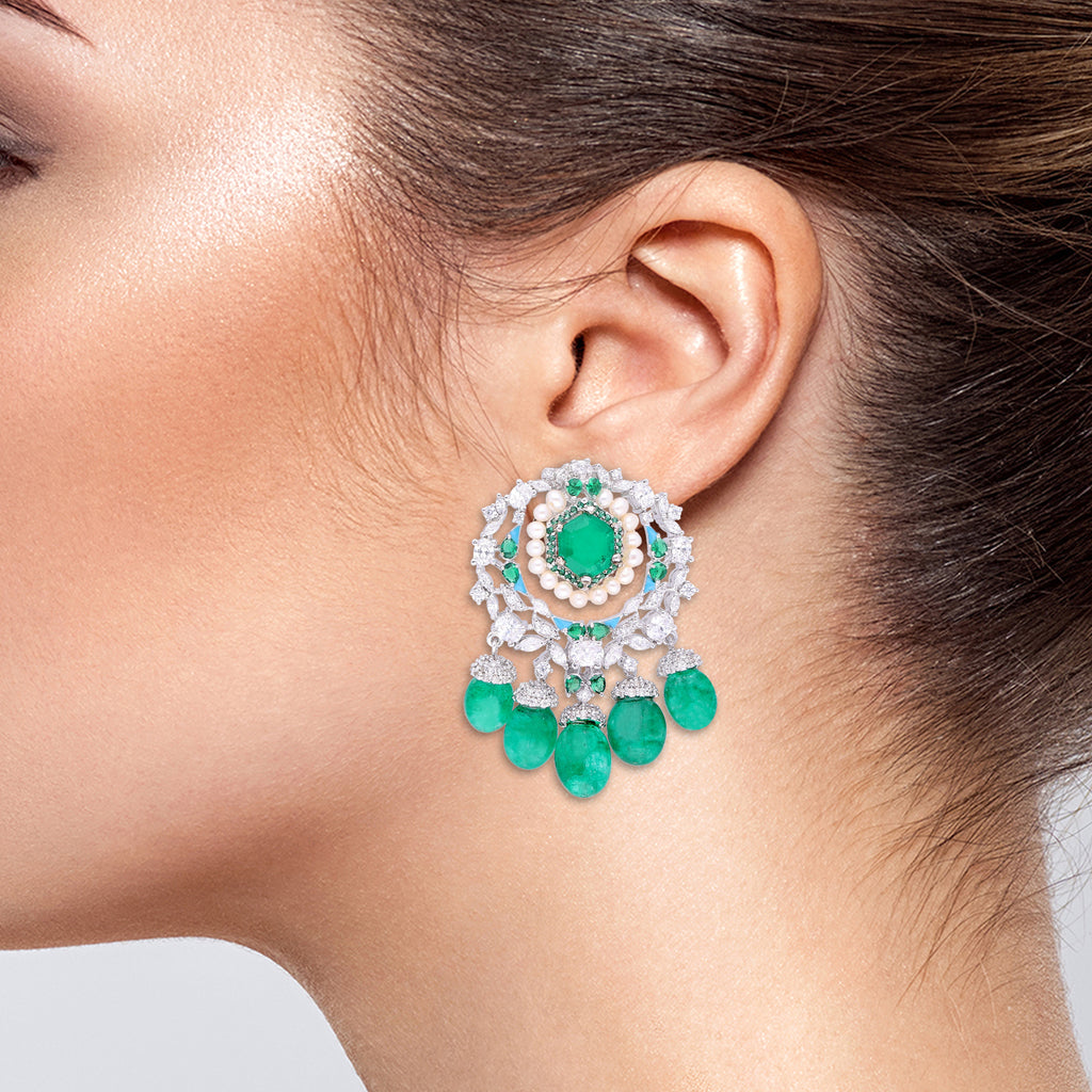 Royal Emerald Spark Earrings