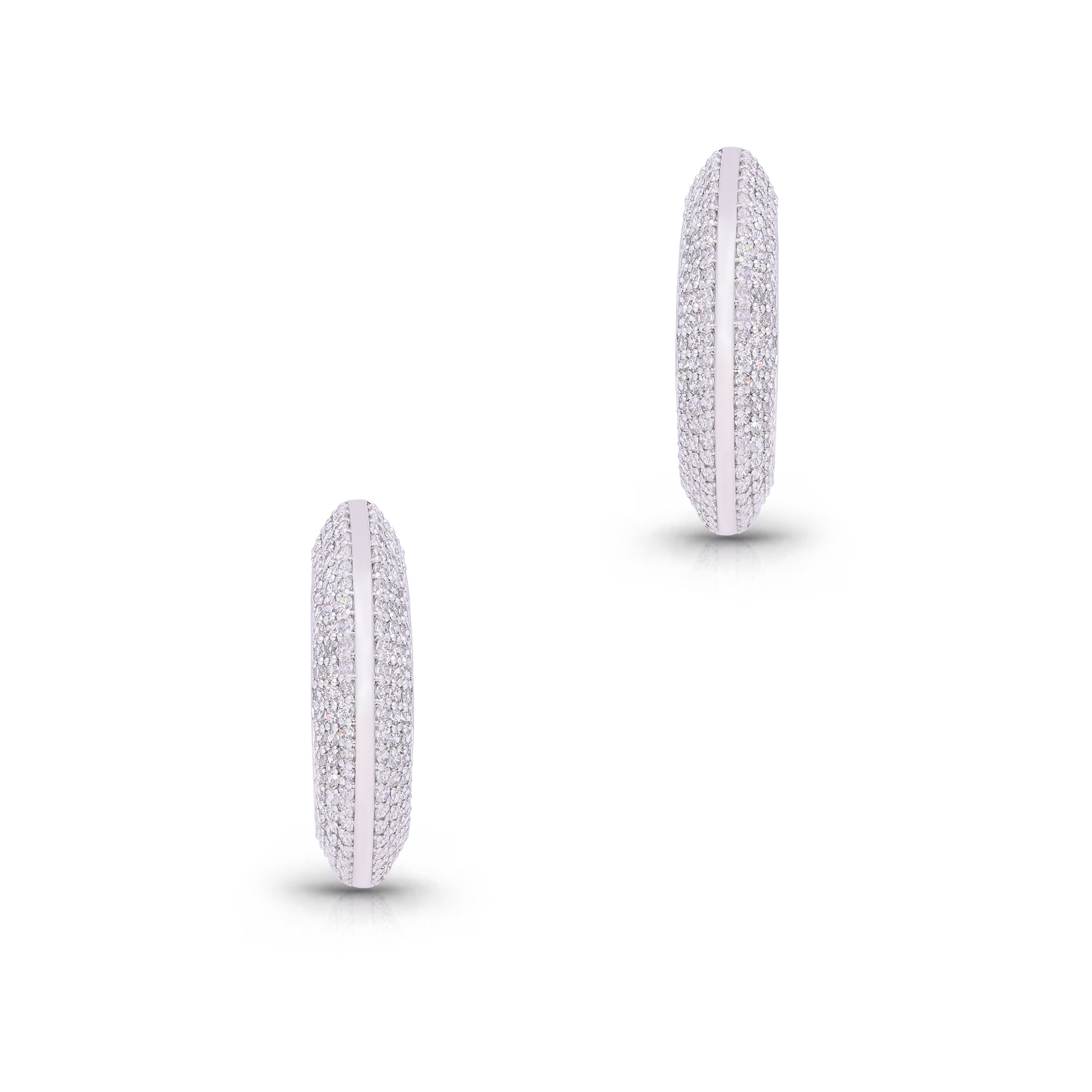 Celeste White Diamond Circles Earrings
