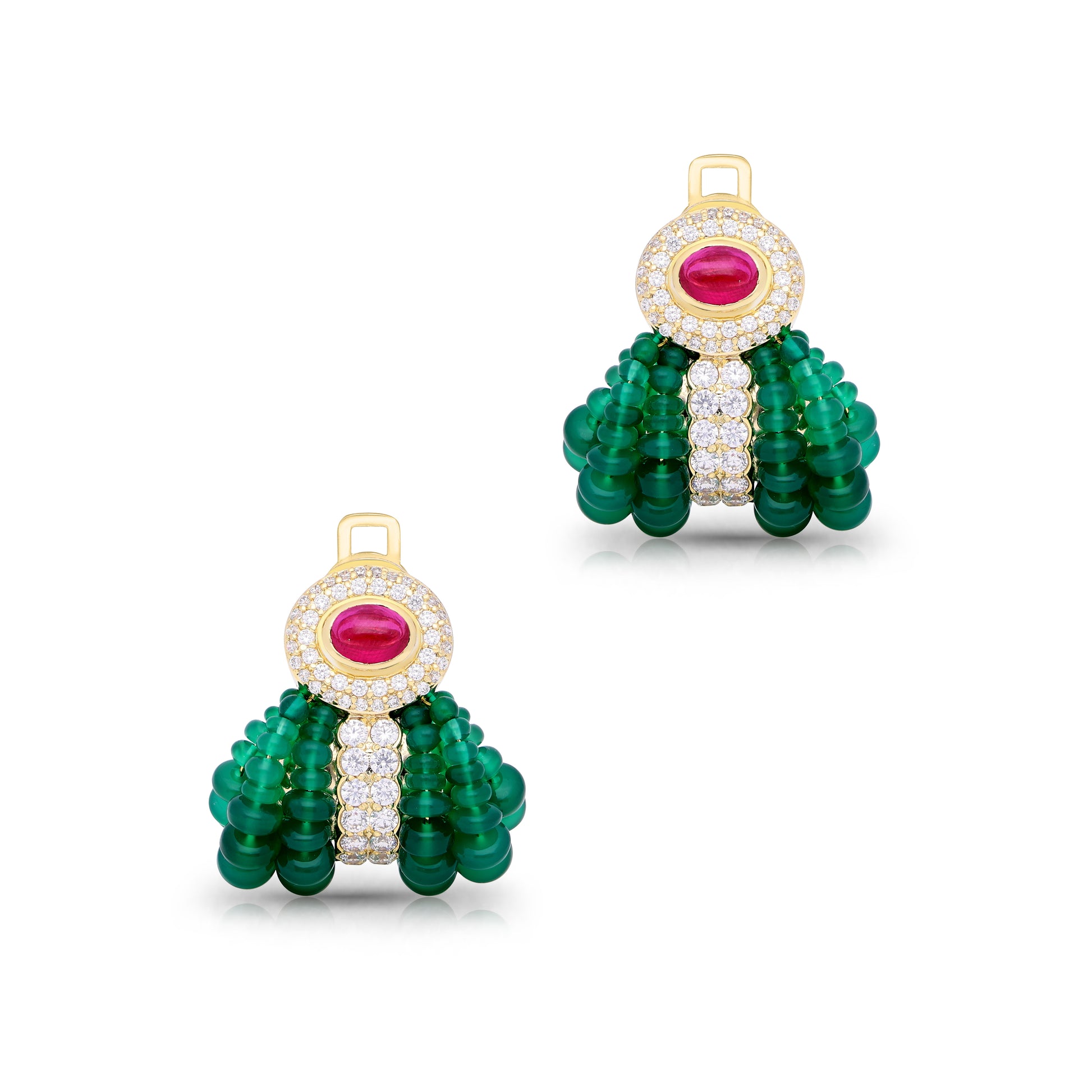 Jade Whisper Hoops Earrings