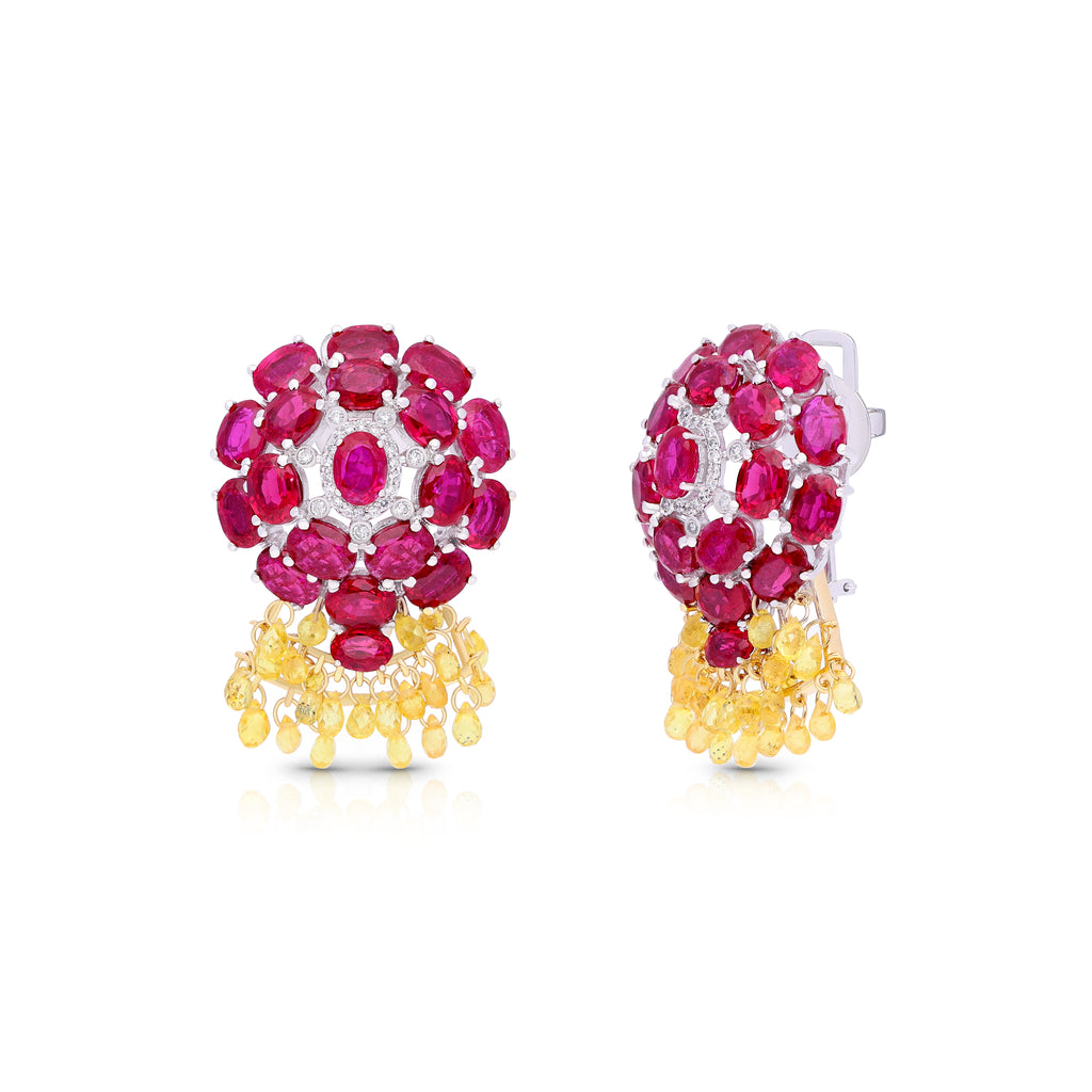 Ruby Rainfall Earrings