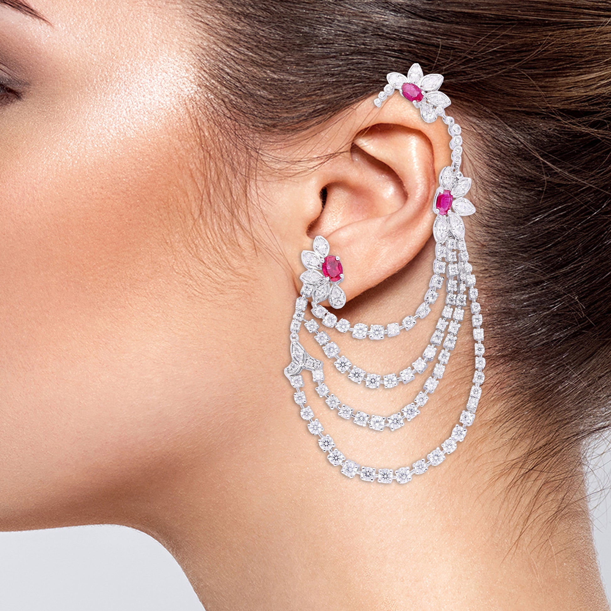 Ruby Cascadelets Earrings