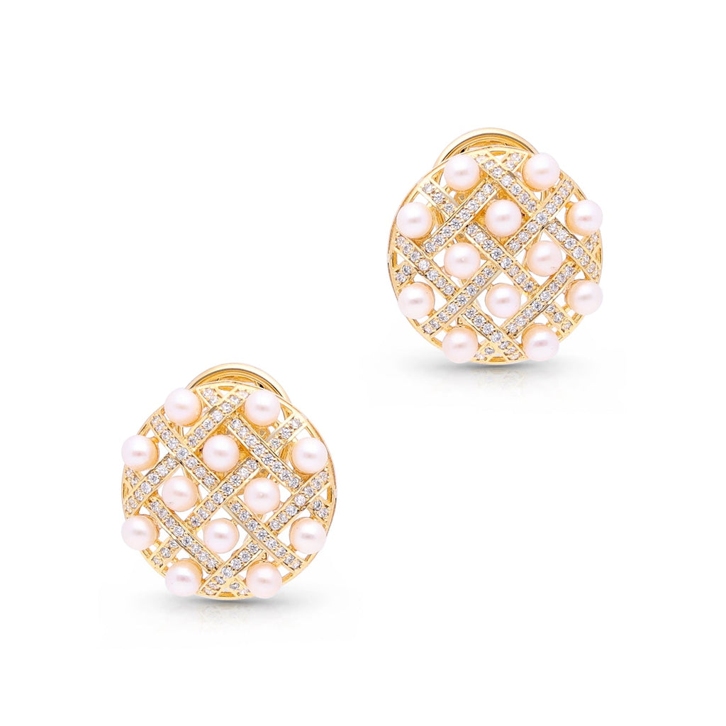 Woven Pearl Earrings