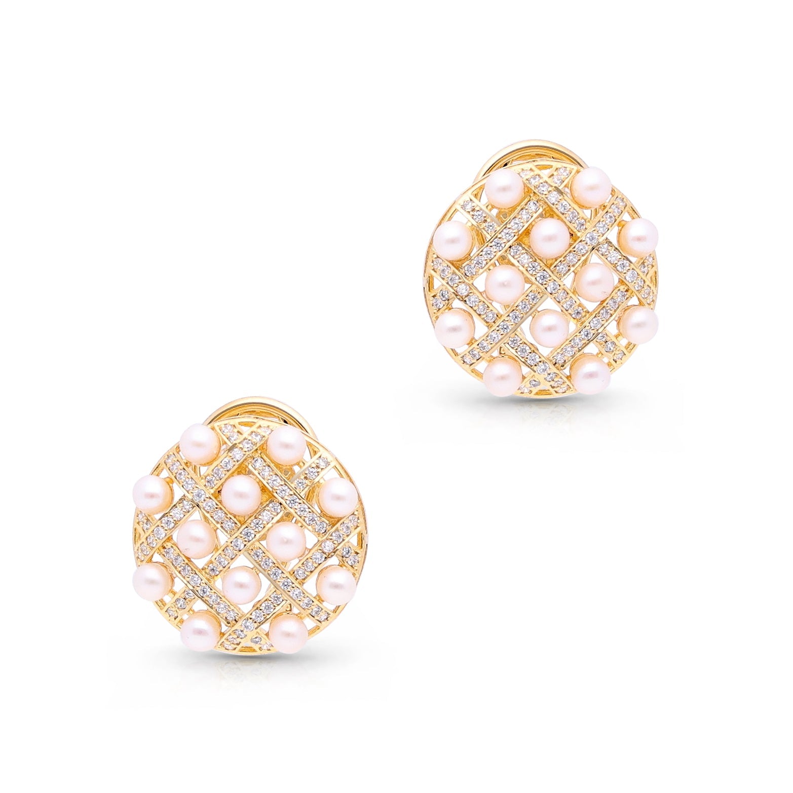 Woven Pearl Earrings