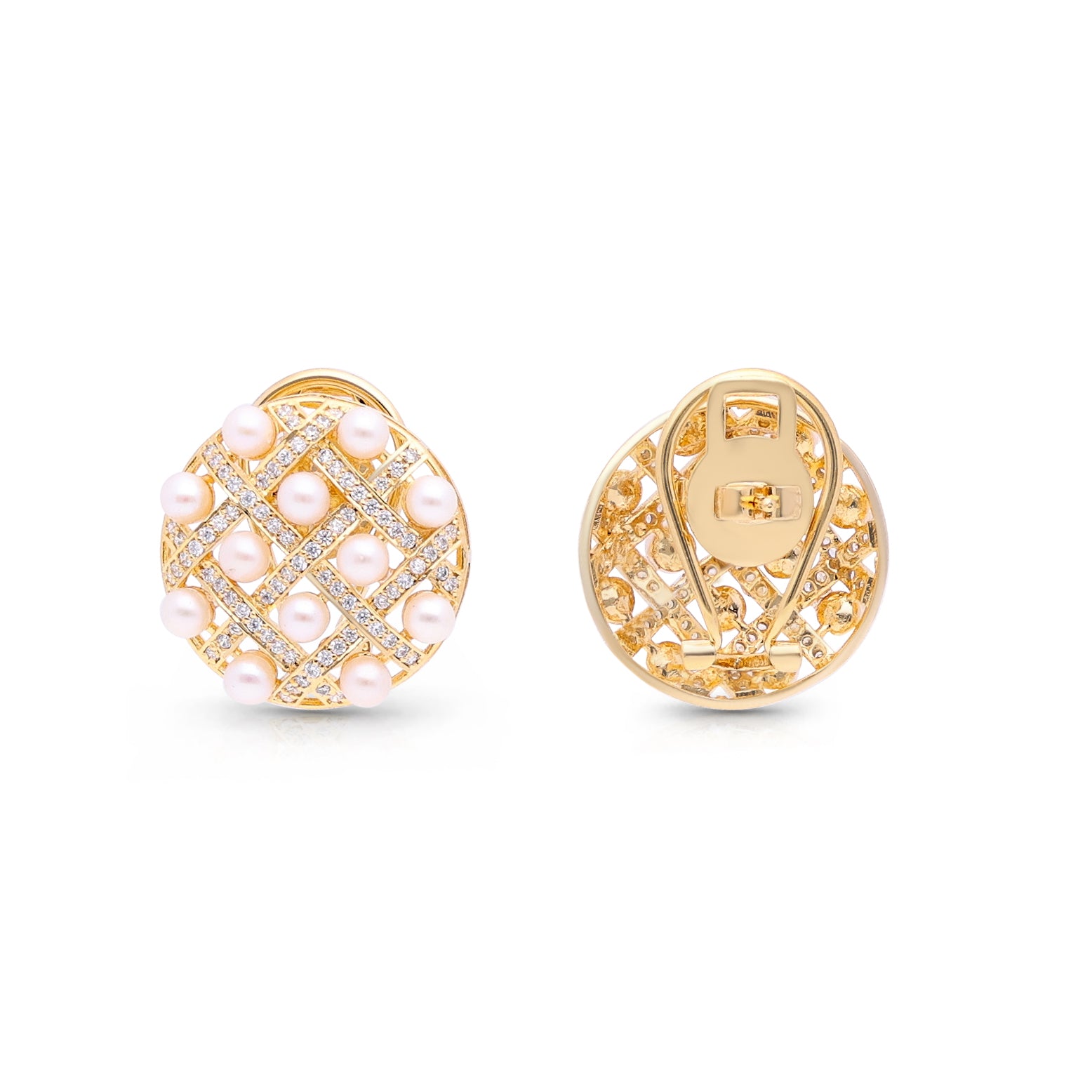 Woven Pearl Earrings
