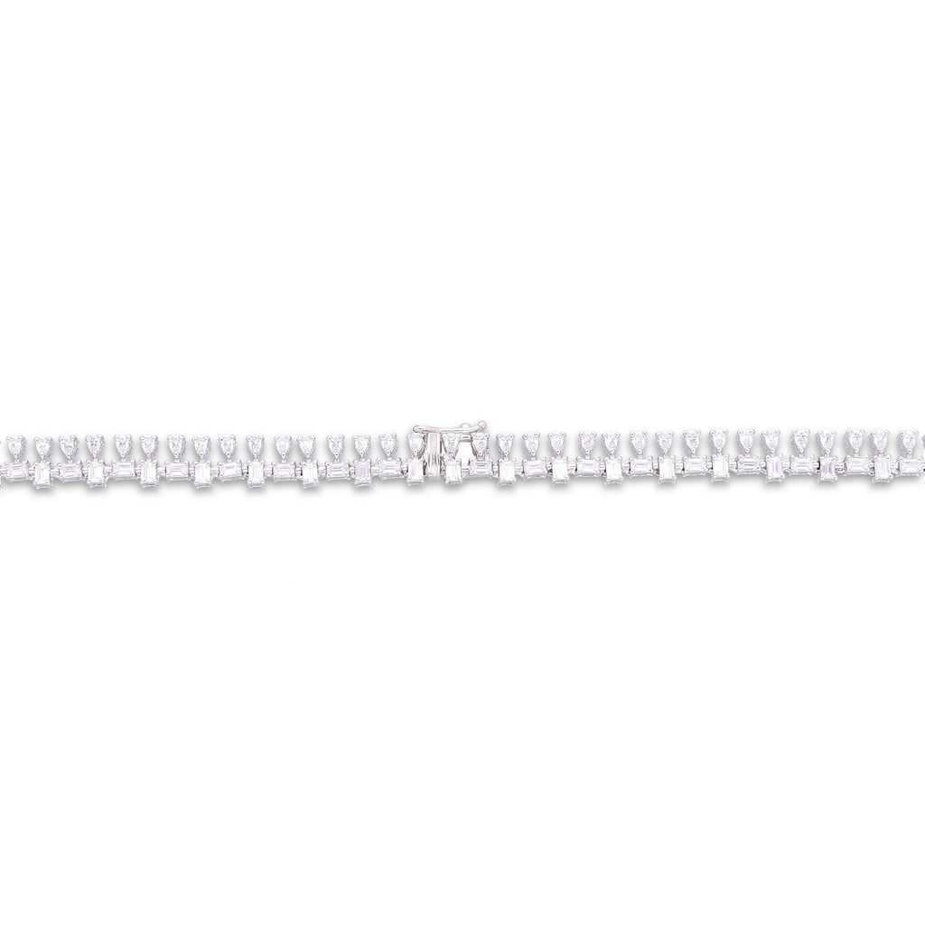 Fancycut Ruby Baguettes Grace Necklace