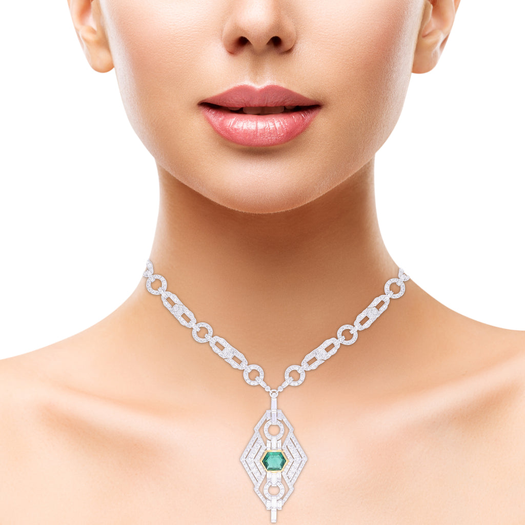 Mystic Emerald Flow Necklace