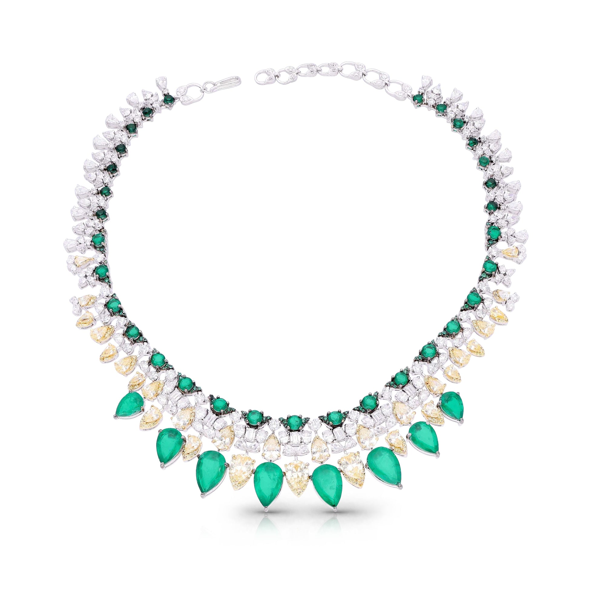 Emerald and Canary Yellow Majesty Necklace