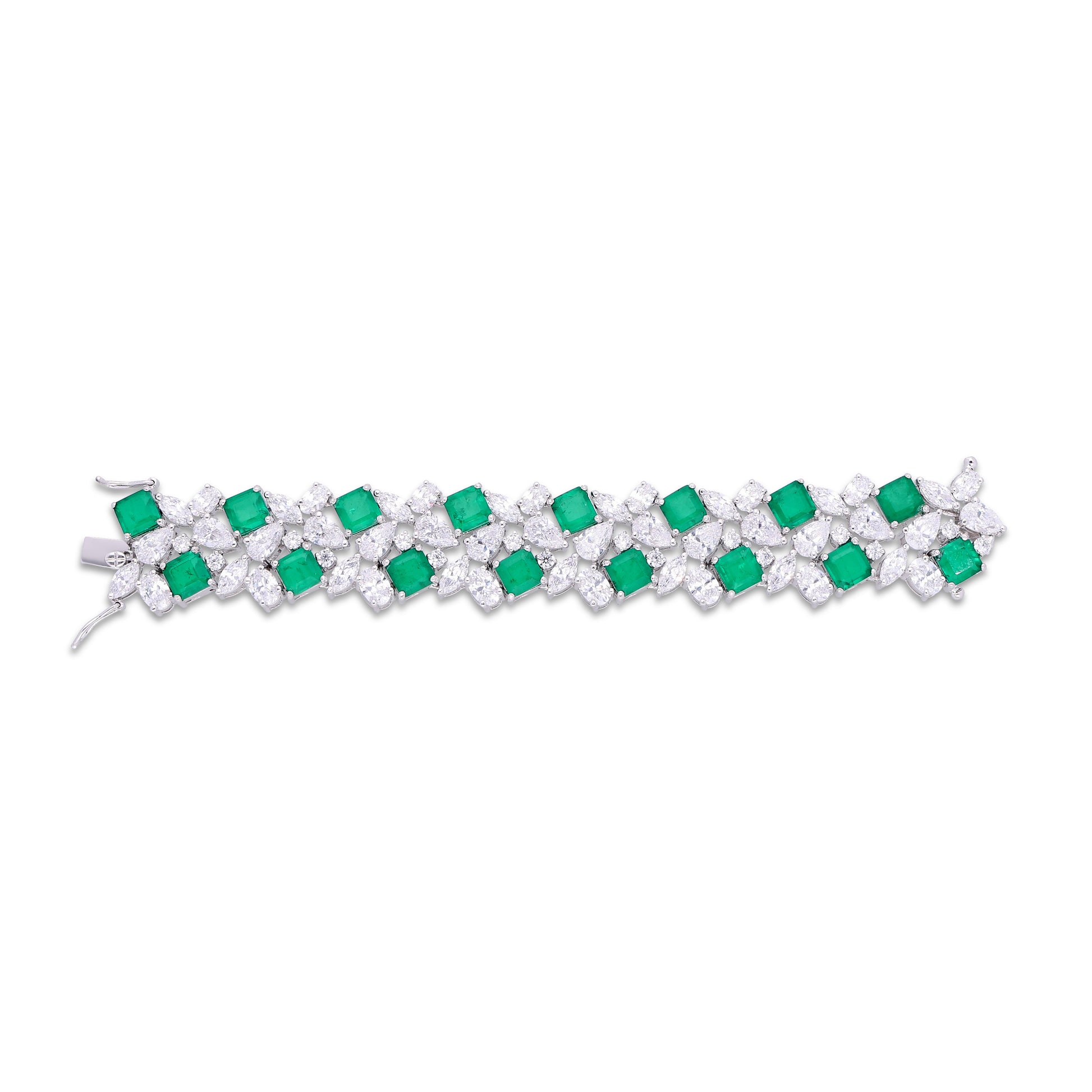 Emerald Glimer Bracelet Cum Choker