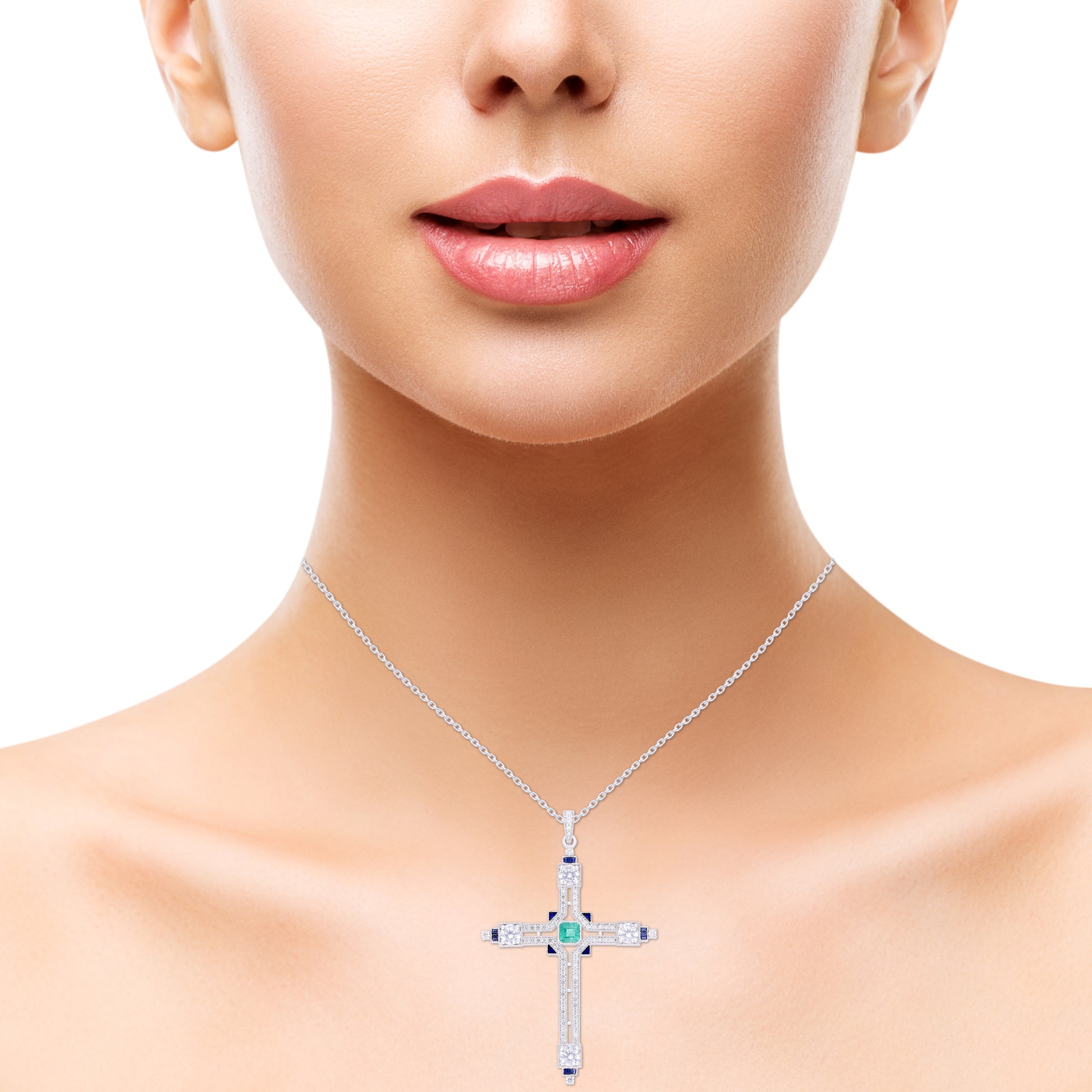 Mystic Emerald Flame Necklace