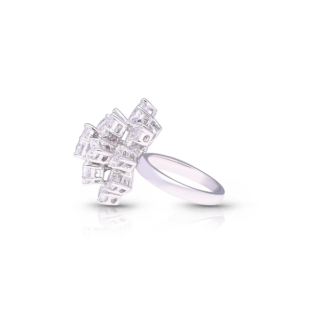 Diamond Glimmer Cluster Ring